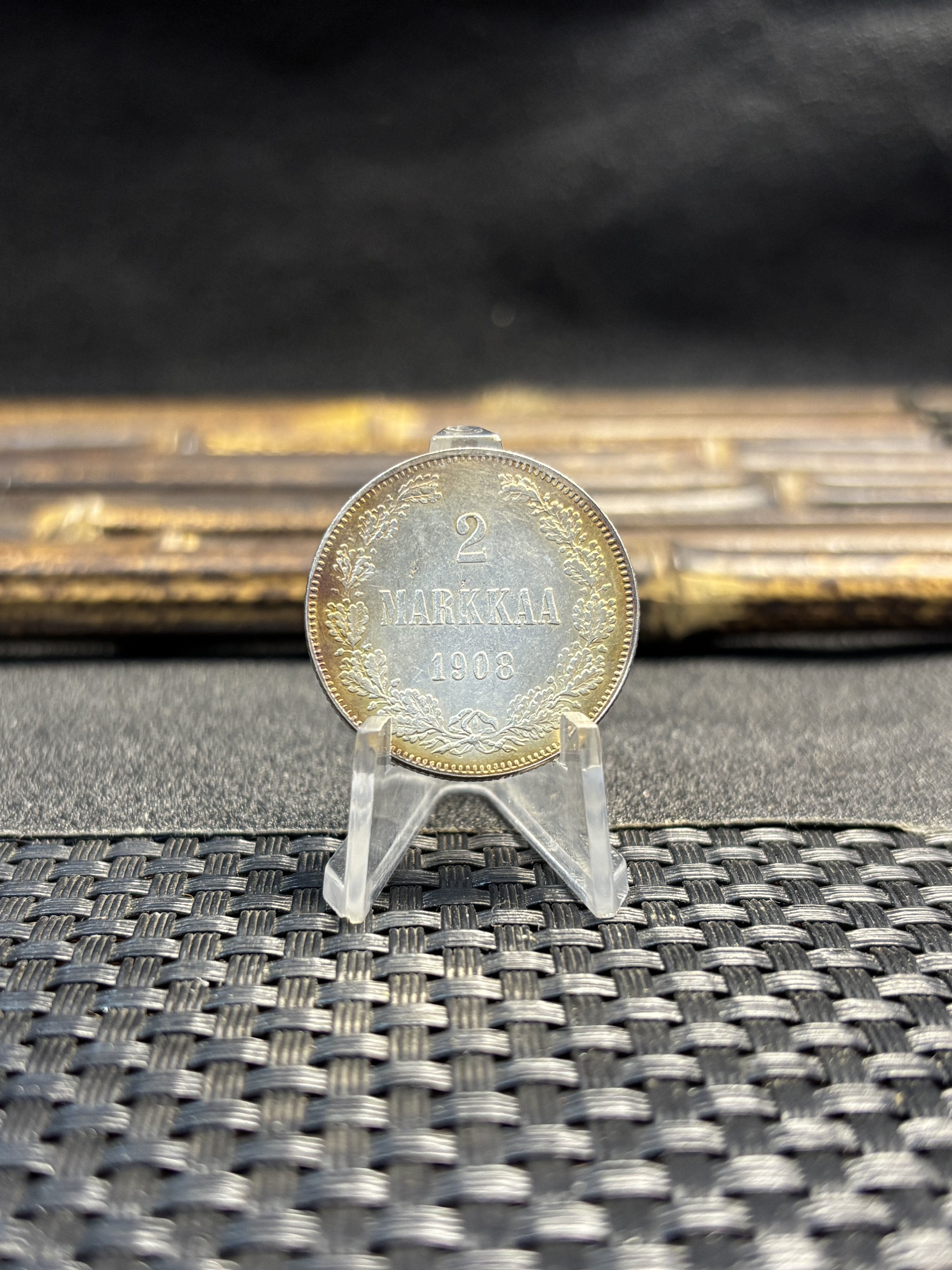 Russia Empire 1908 2 Markkaa Silver Plated Replica Coin Commemorative Medal,Historical Collectible Art Craft For Enthusiasts