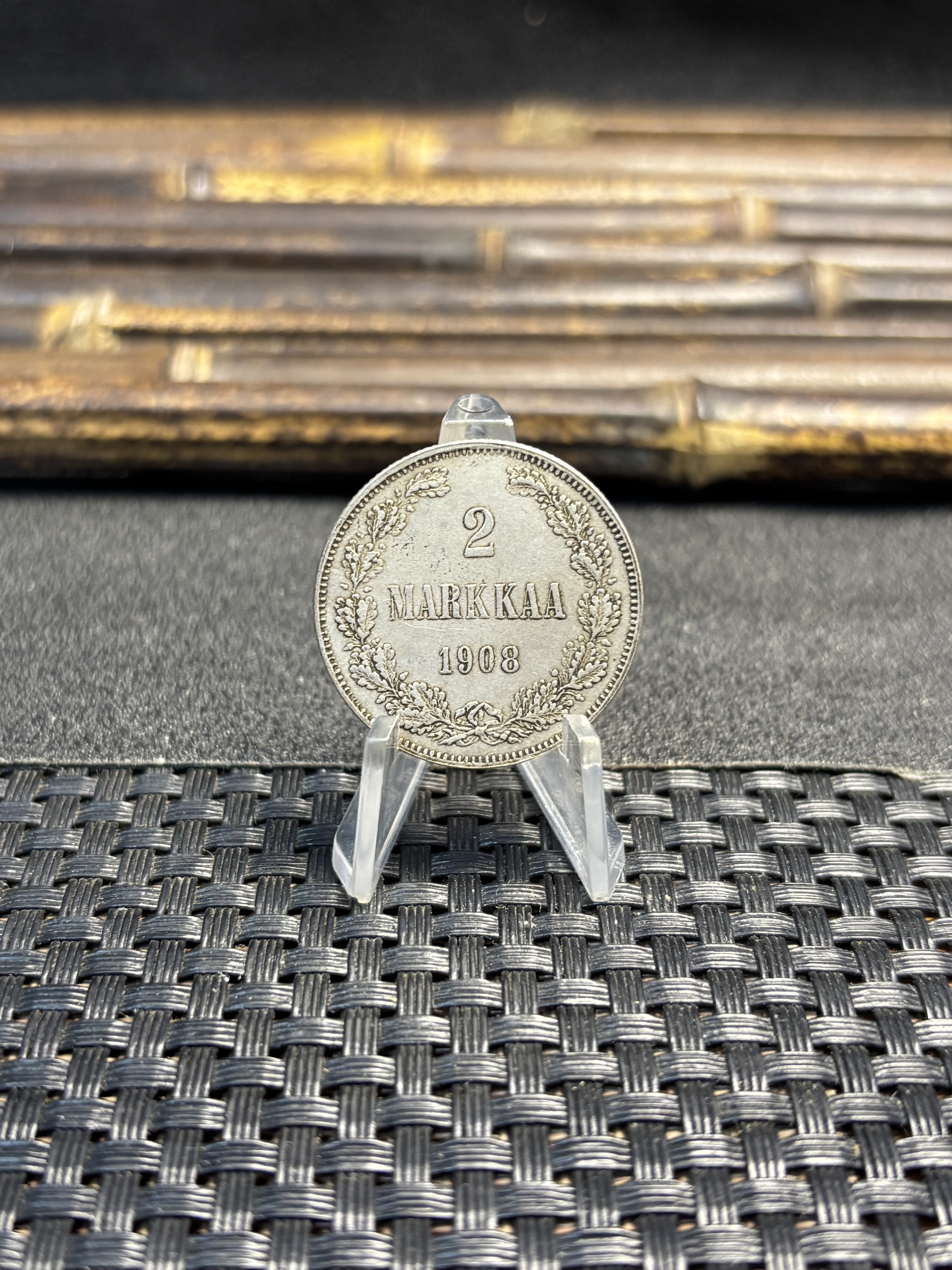 Russia Empire 1908 2 Markkaa Silver Plated Replica Coin Commemorative Medal,Historical Collectible Art Craft For Enthusiasts