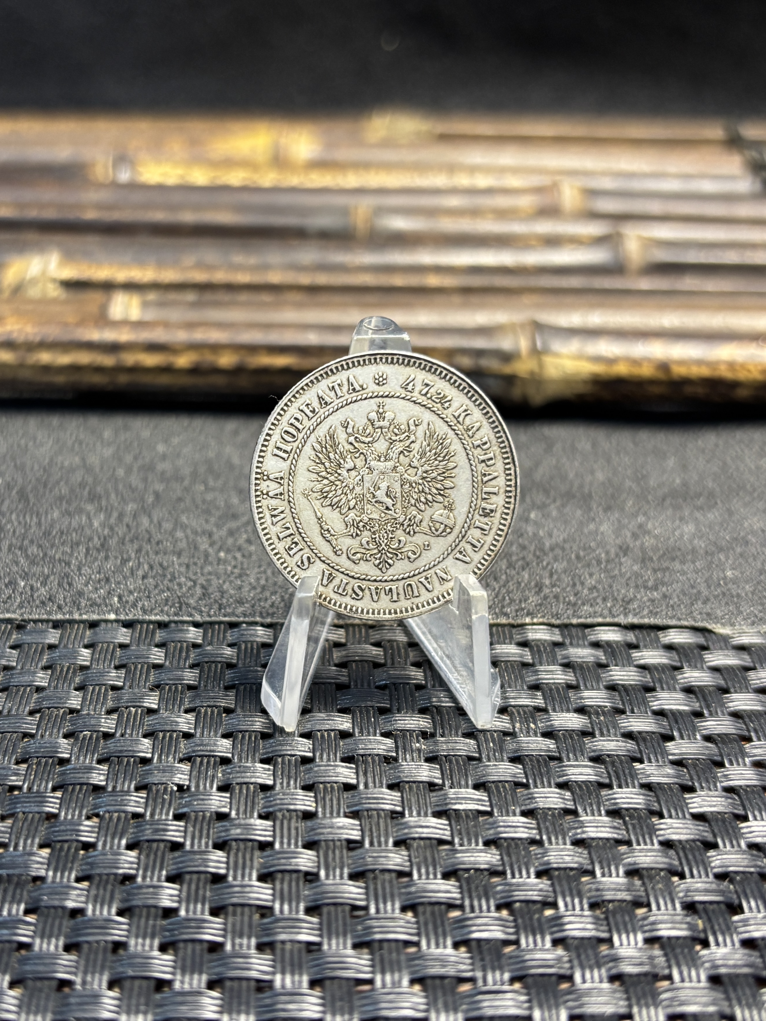 Russia Empire 1908 2 Markkaa Silver Plated Replica Coin Commemorative Medal,Historical Collectible Art Craft For Enthusiasts