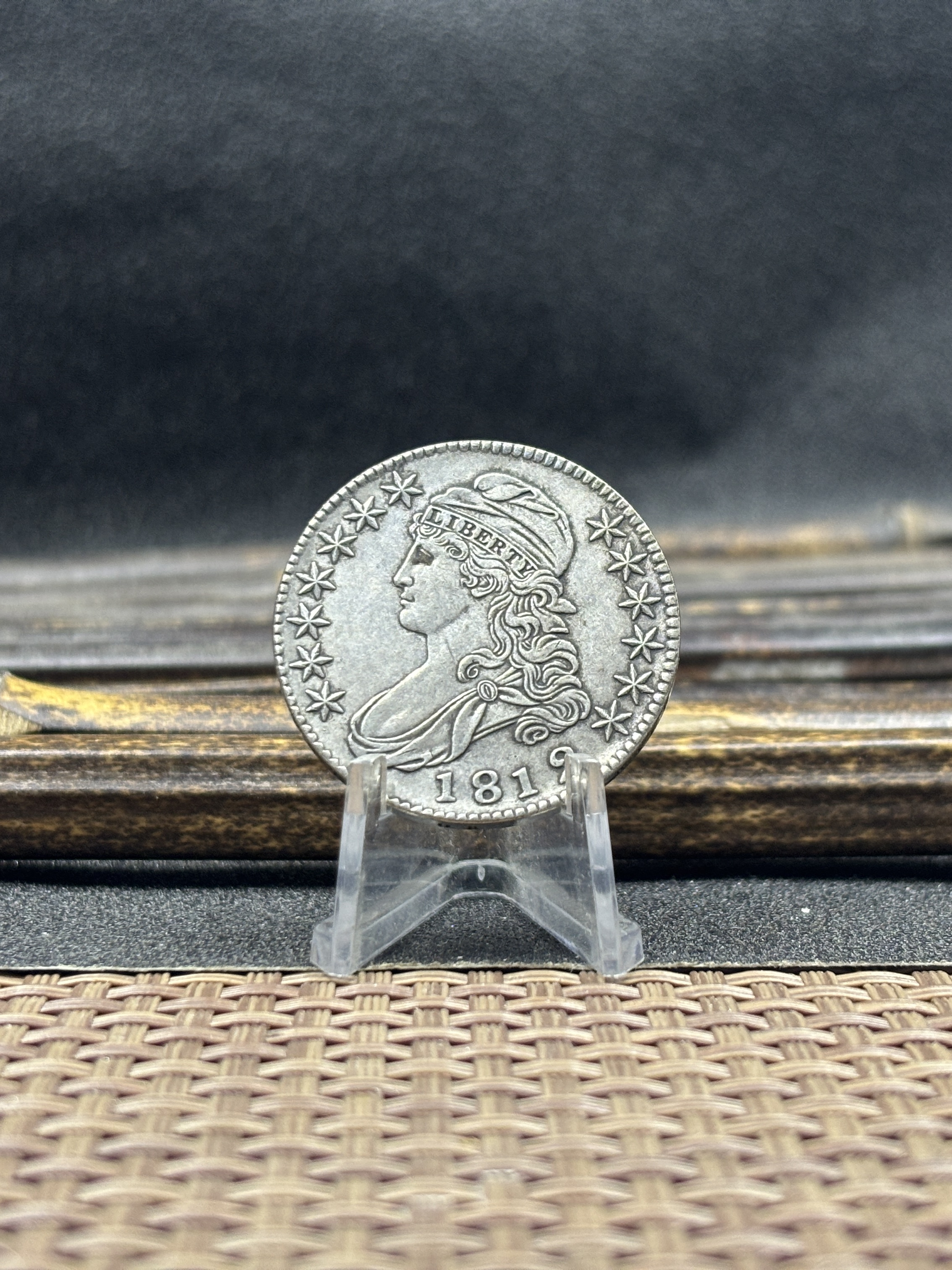 US 1807-1836 29 Pcs Package Sell United States 50 Cents ½ Half Dollar Liberty Capped Bust Silver Plated Metal Replica Coin Commemorative Medal,Historical Collectible Art Craft For Enthusiasts