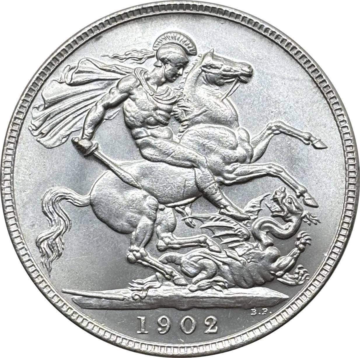 United Kingdom 1902 1 Crown Edward VII British Silver Plated Replica Coin Commemorative Medal,Historical Collectible Art Craft For Enthusiasts