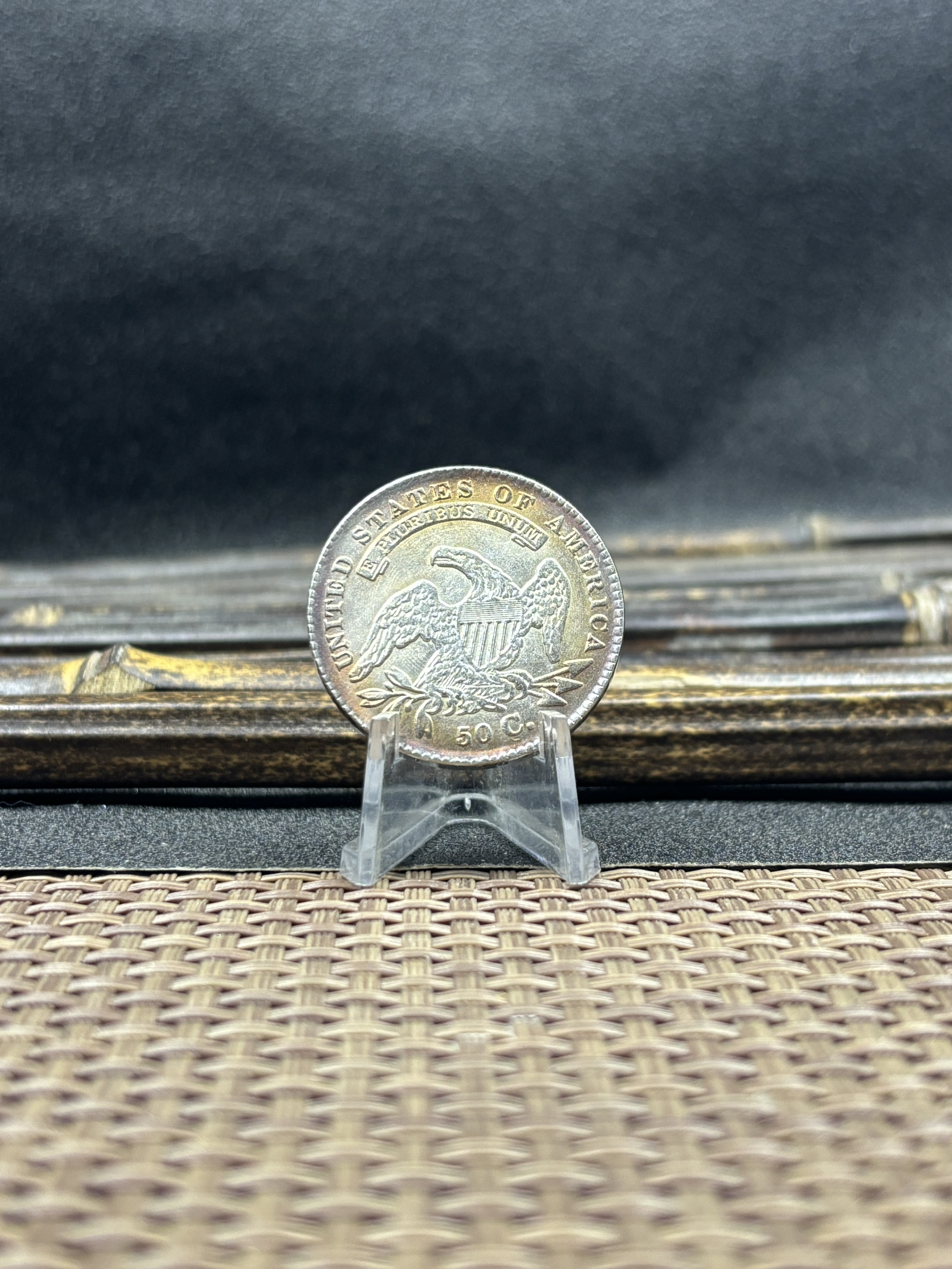 US 1807-1836 29 Pcs Package Sell United States 50 Cents ½ Half Dollar Liberty Capped Bust Silver Plated Metal Replica Coin Commemorative Medal,Historical Collectible Art Craft For Enthusiasts