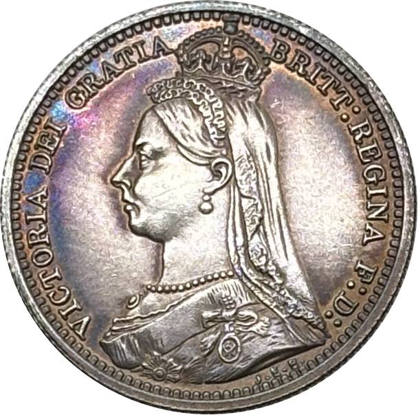 United Kingdom 1888 Six 6 Pence Victoria 2nd Portrait 2nd Reverse Great Britain Silver Plated Replica Coin Commemorative Medal,Historical Collectible Art Craft For Enthusiasts