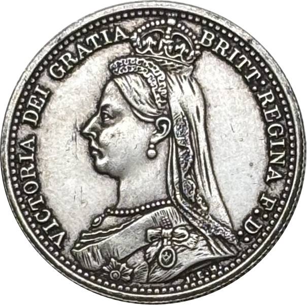 United Kingdom 1888 Six 6 Pence Victoria 2nd Portrait 2nd Reverse Great Britain Silver Plated Replica Coin Commemorative Medal,Historical Collectible Art Craft For Enthusiasts