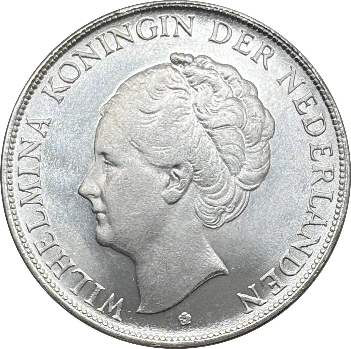 Netherlands 1929 1930 1931 1932 2 1/2 Gulden Wilhelmina I Silver Plated Metal Replica Coin Commemorative Medal,Historical Collectible Art Craft For Enthusiasts