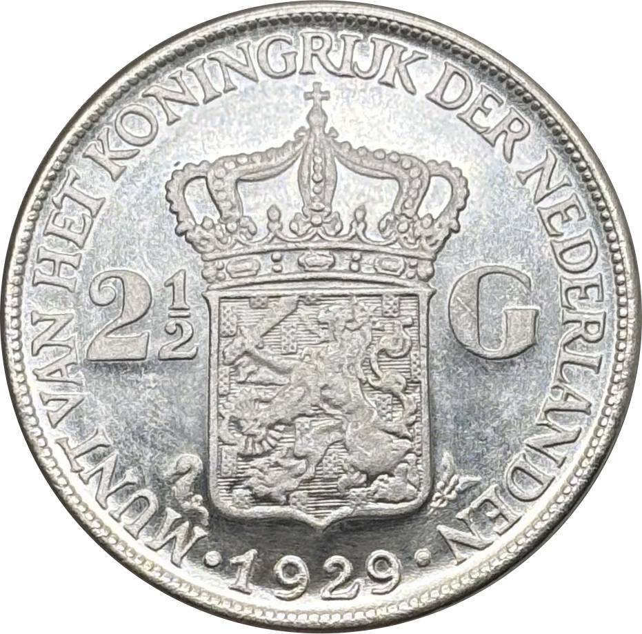 Netherlands 1929 1930 1931 1932 2 1/2 Gulden Wilhelmina I Silver Plated Metal Replica Coin Commemorative Medal,Historical Collectible Art Craft For Enthusiasts