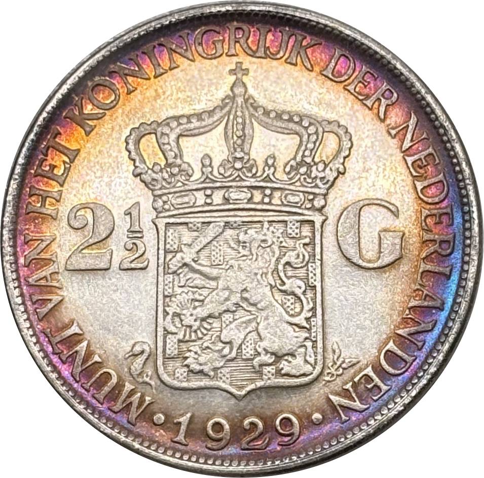 Netherlands 1929 1930 1931 1932 2 1/2 Gulden Wilhelmina I Silver Plated Metal Replica Coin Commemorative Medal,Historical Collectible Art Craft For Enthusiasts