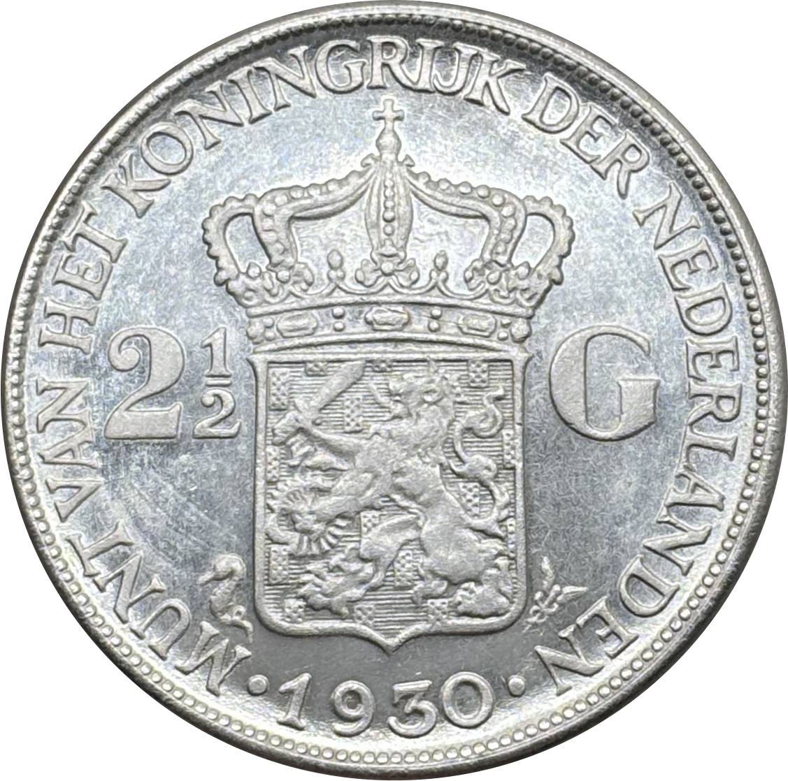 Netherlands 1929 1930 1931 1932 2 1/2 Gulden Wilhelmina I Silver Plated Metal Replica Coin Commemorative Medal,Historical Collectible Art Craft For Enthusiasts
