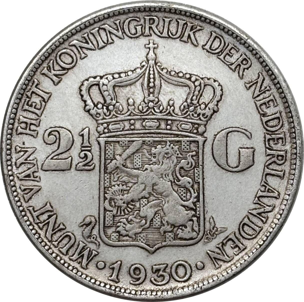 Netherlands 1929 1930 1931 1932 2 1/2 Gulden Wilhelmina I Silver Plated Metal Replica Coin Commemorative Medal,Historical Collectible Art Craft For Enthusiasts