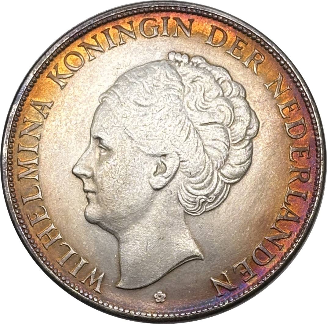 Netherlands 1929 1930 1931 1932 2 1/2 Gulden Wilhelmina I Silver Plated Metal Replica Coin Commemorative Medal,Historical Collectible Art Craft For Enthusiasts