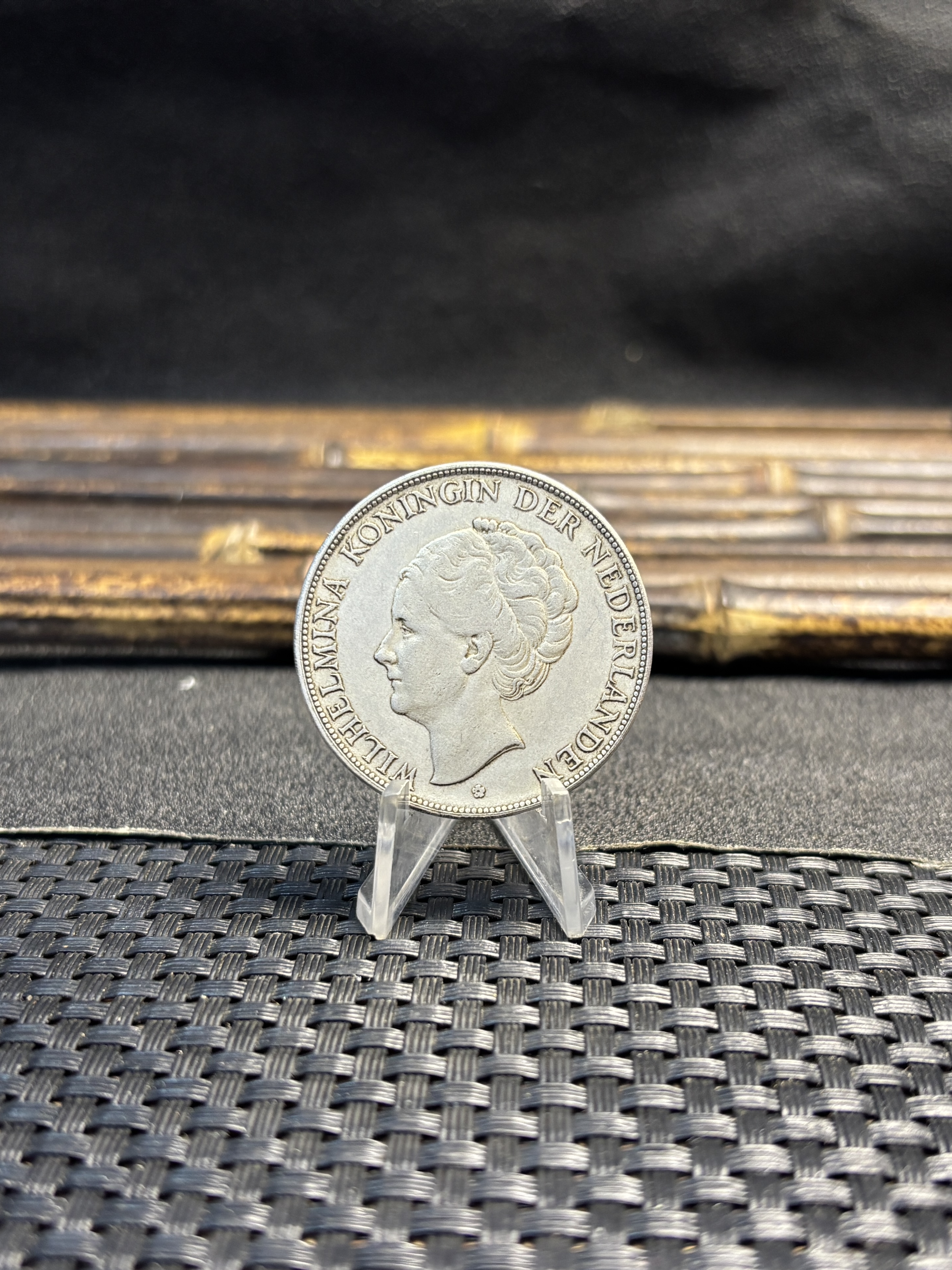 Netherlands 1929 1930 1931 1932 2 1/2 Gulden Wilhelmina I Silver Plated Metal Replica Coin Commemorative Medal,Historical Collectible Art Craft For Enthusiasts