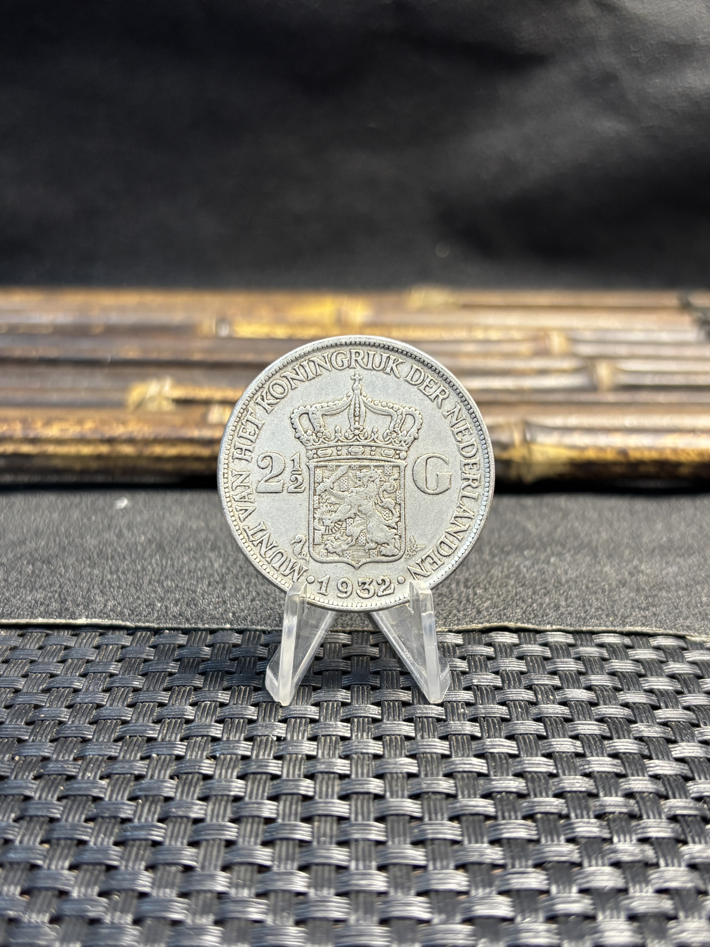 Netherlands 1929 1930 1931 1932 2 1/2 Gulden Wilhelmina I Silver Plated Metal Replica Coin Commemorative Medal,Historical Collectible Art Craft For Enthusiasts