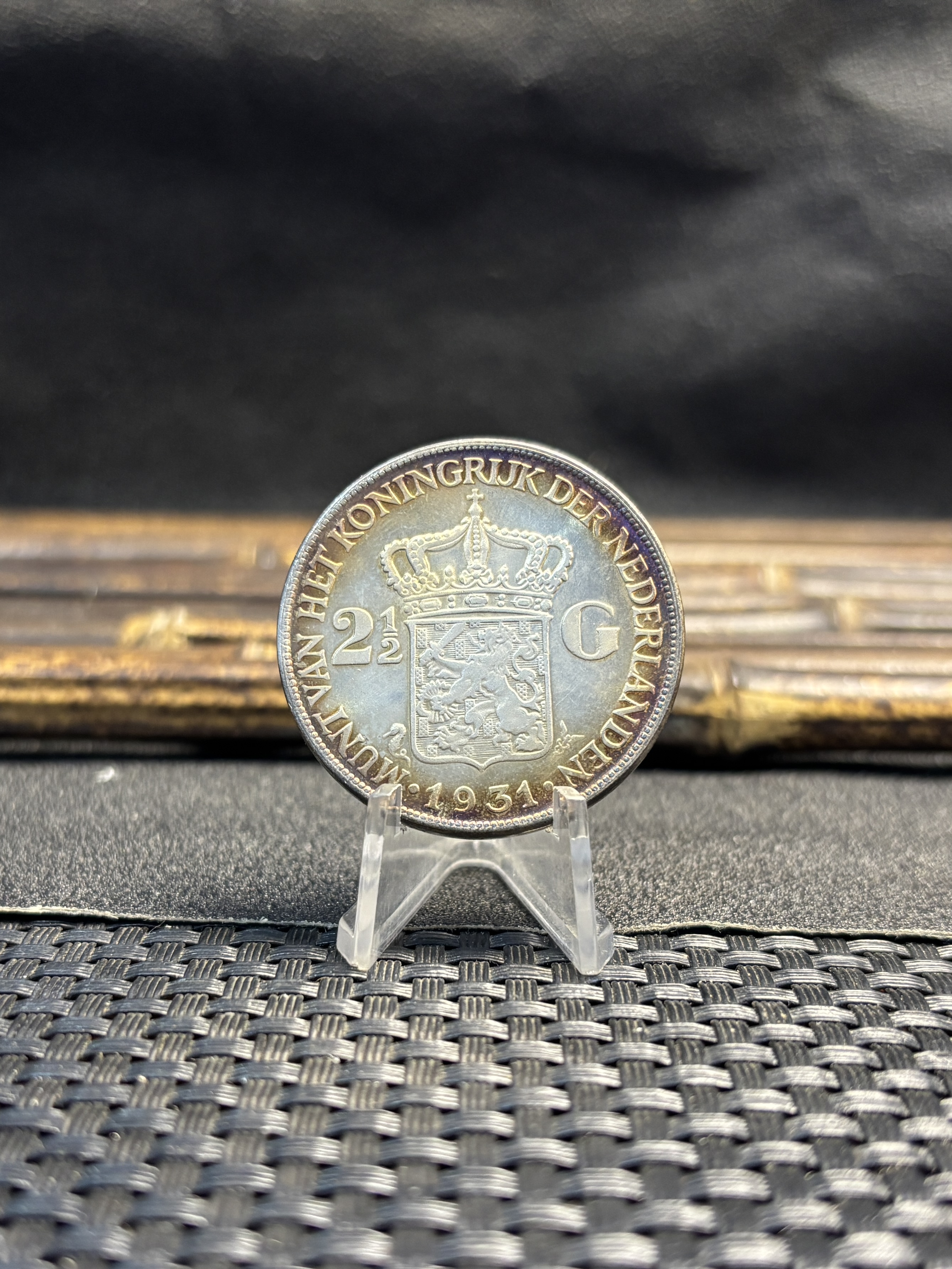 Netherlands 1929 1930 1931 1932 2 1/2 Gulden Wilhelmina I Silver Plated Metal Replica Coin Commemorative Medal,Historical Collectible Art Craft For Enthusiasts