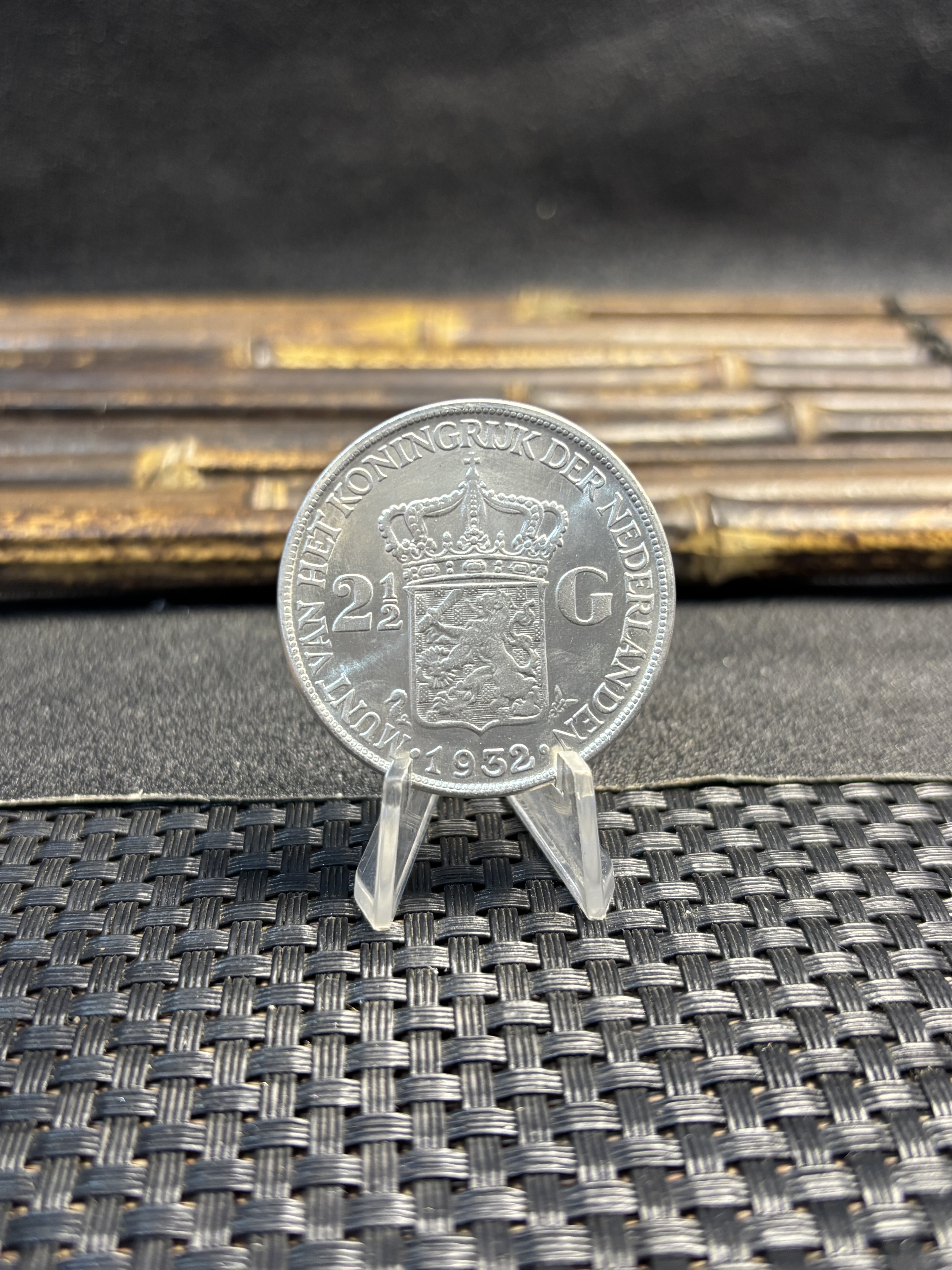 Netherlands 1929 1930 1931 1932 2 1/2 Gulden Wilhelmina I Silver Plated Metal Replica Coin Commemorative Medal,Historical Collectible Art Craft For Enthusiasts