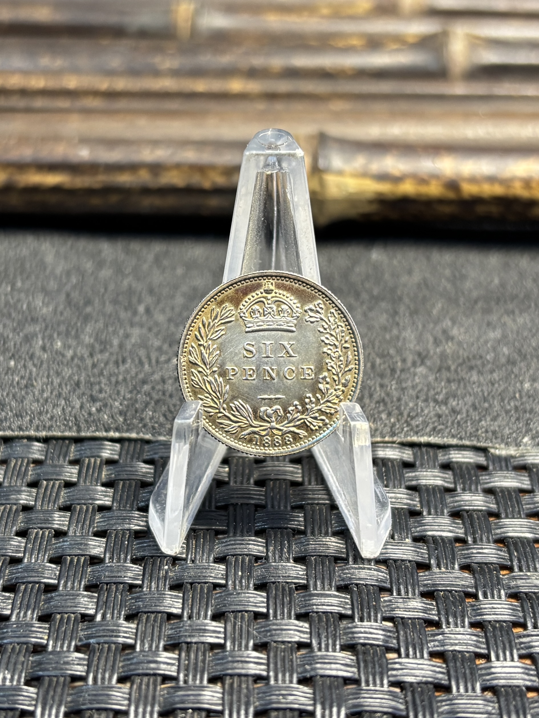 United Kingdom 1888 Six 6 Pence Victoria 2nd Portrait 2nd Reverse Great Britain Silver Plated Replica Coin Commemorative Medal,Historical Collectible Art Craft For Enthusiasts