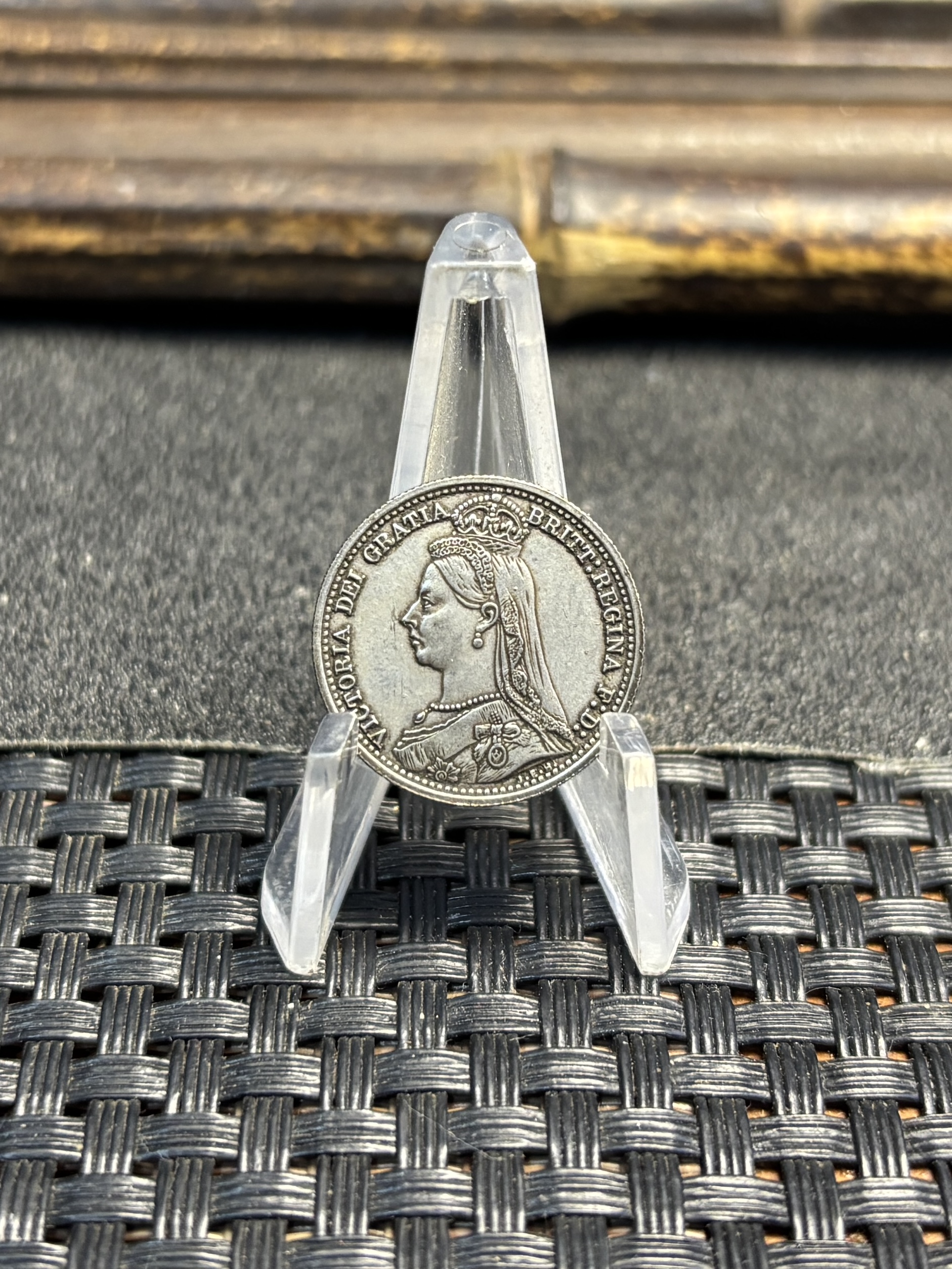 United Kingdom 1888 Six 6 Pence Victoria 2nd Portrait 2nd Reverse Great Britain Silver Plated Replica Coin Commemorative Medal,Historical Collectible Art Craft For Enthusiasts