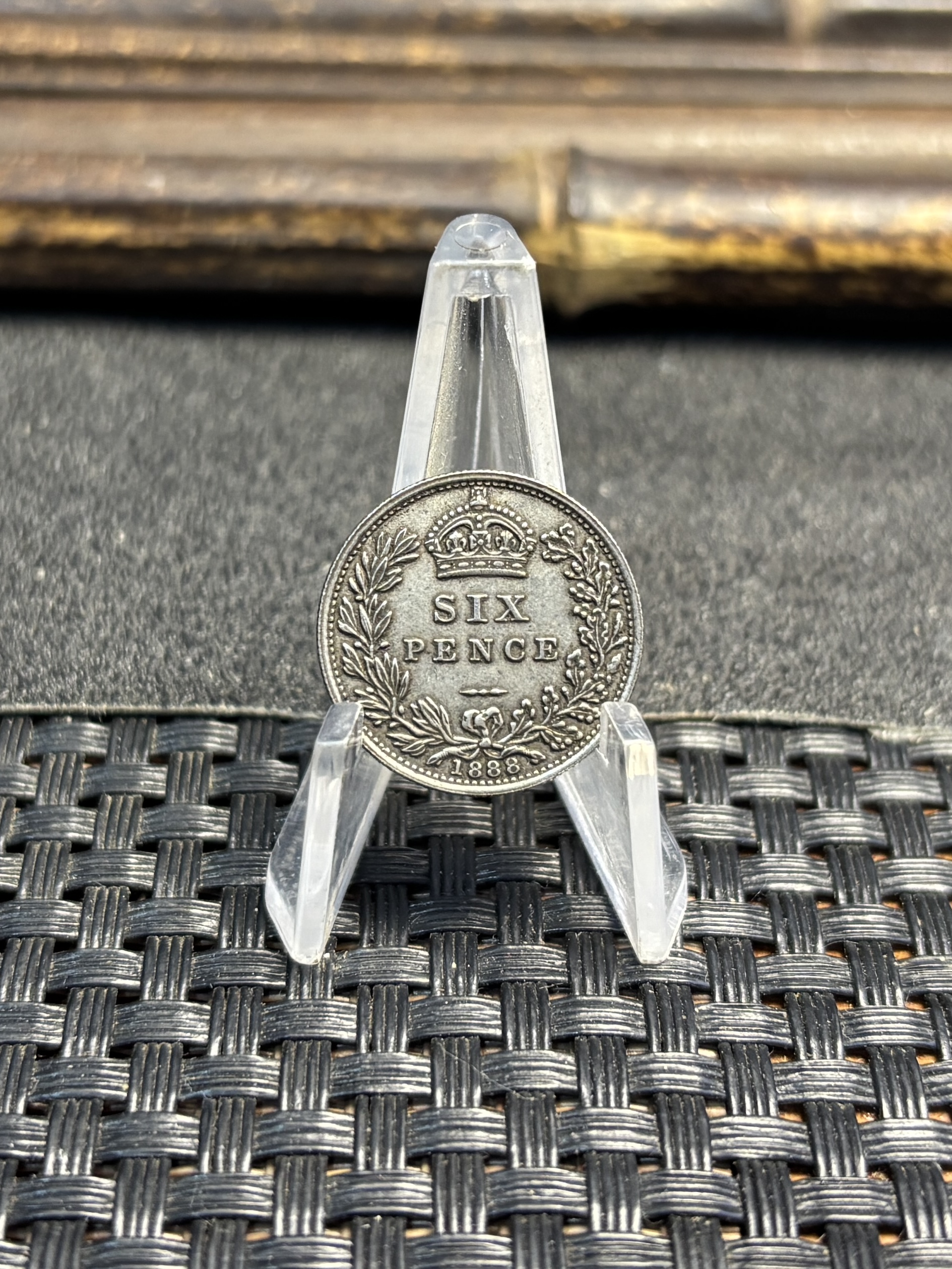 United Kingdom 1888 Six 6 Pence Victoria 2nd Portrait 2nd Reverse Great Britain Silver Plated Replica Coin Commemorative Medal,Historical Collectible Art Craft For Enthusiasts