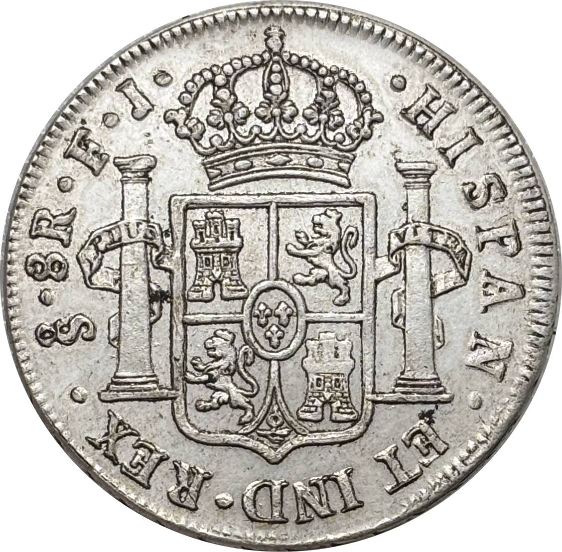 Mexico Chile 8 Reales Fernando VII Bust of Fernando VII 1813 1815 Plated Silver Replica Coin Commemorative Medal,Historical Collectible Art Craft For Enthusiasts