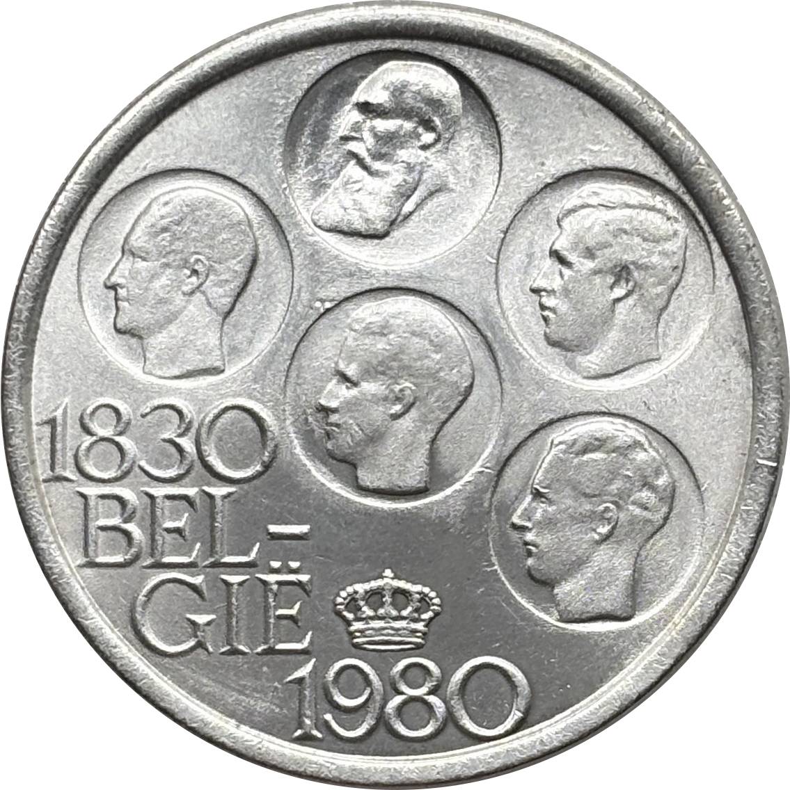 Belgium 1830 1980 500 Francs Baudouin I Dutch Text Independence Silver Plated Metal Replica Coin Commemorative Medal,Historical Collectible Art Craft For Enthusiasts