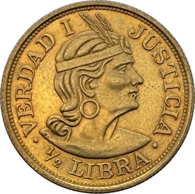 Peru 1966 1/2 Libra Trade Coinage Half Libra Brass Metal Replica Coin Commemorative Medal,Historical Collectible Art Craft For Enthusiasts