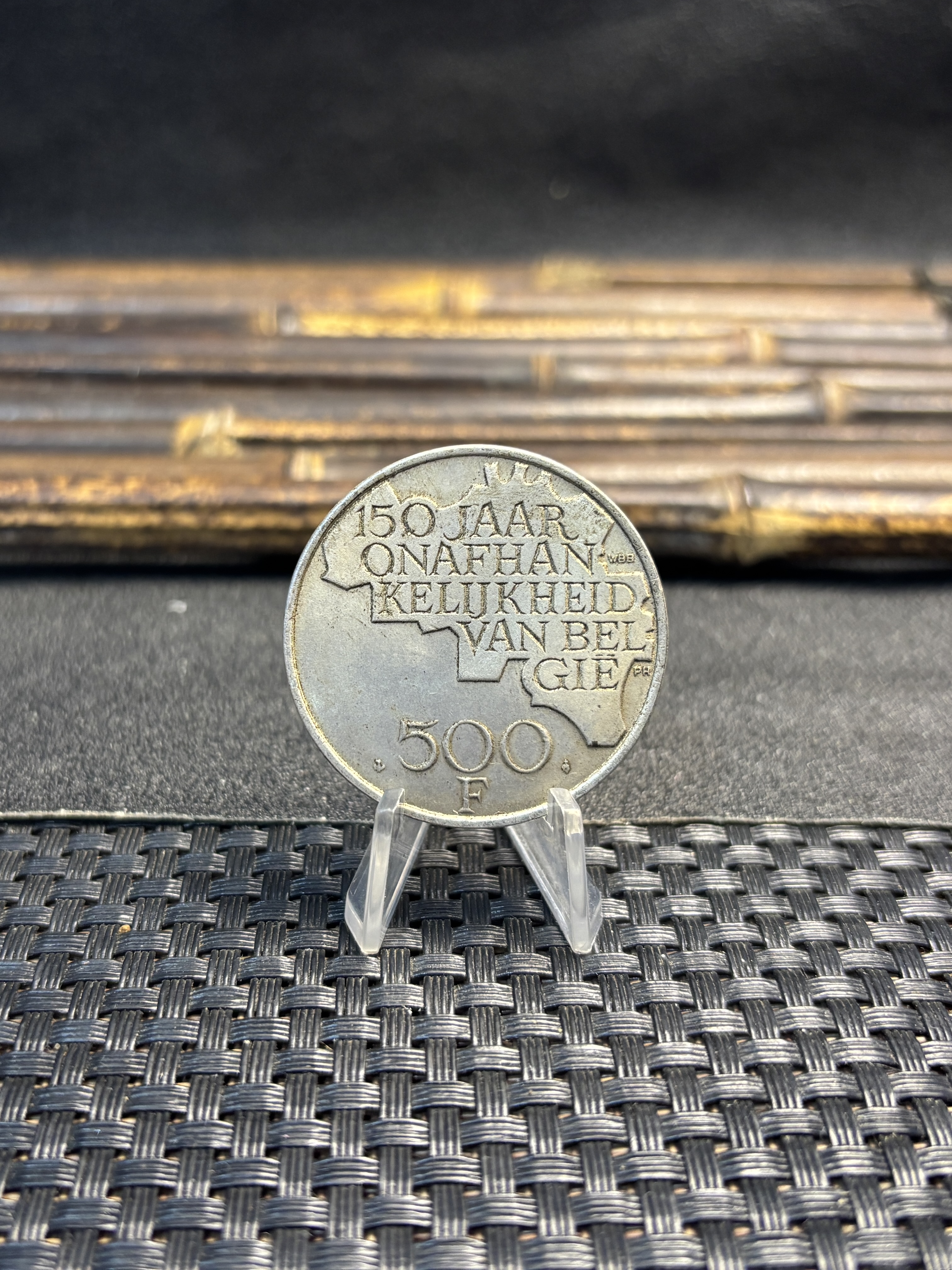 Belgium 1830 1980 500 Francs Baudouin I Dutch Text Independence Silver Plated Metal Replica Coin Commemorative Medal,Historical Collectible Art Craft For Enthusiasts