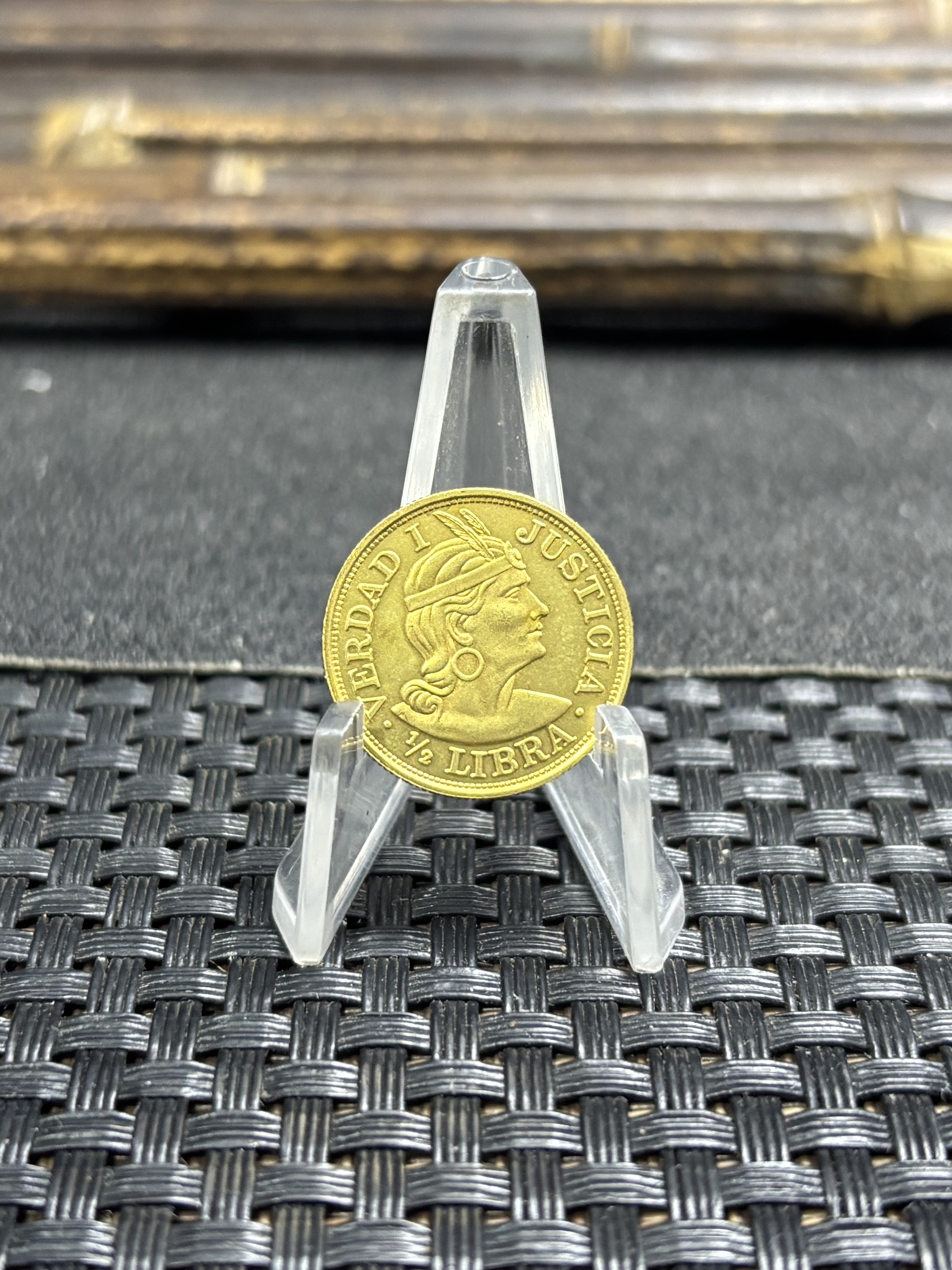 Peru 1966 1/2 Libra Trade Coinage Half Libra Brass Metal Replica Coin Commemorative Medal,Historical Collectible Art Craft For Enthusiasts