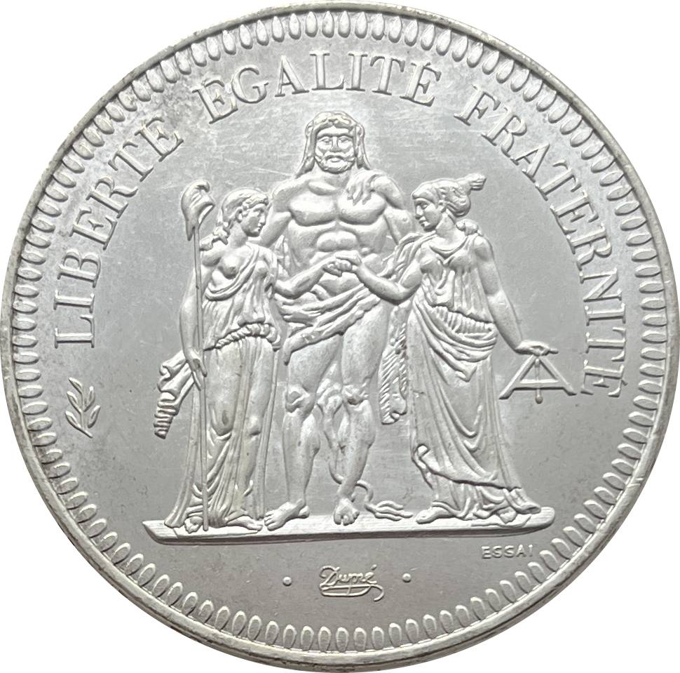 France 1973 20 Francs French Hercule De Dupre Silver Plated Replica Coin Commemorative Medal,Historical Collectible Art Craft For Enthusiasts
