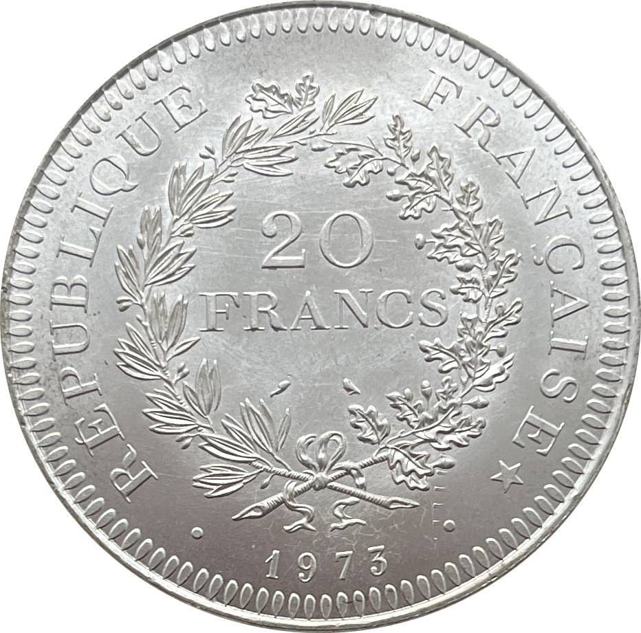 France 1973 20 Francs French Hercule De Dupre Silver Plated Replica Coin Commemorative Medal,Historical Collectible Art Craft For Enthusiasts