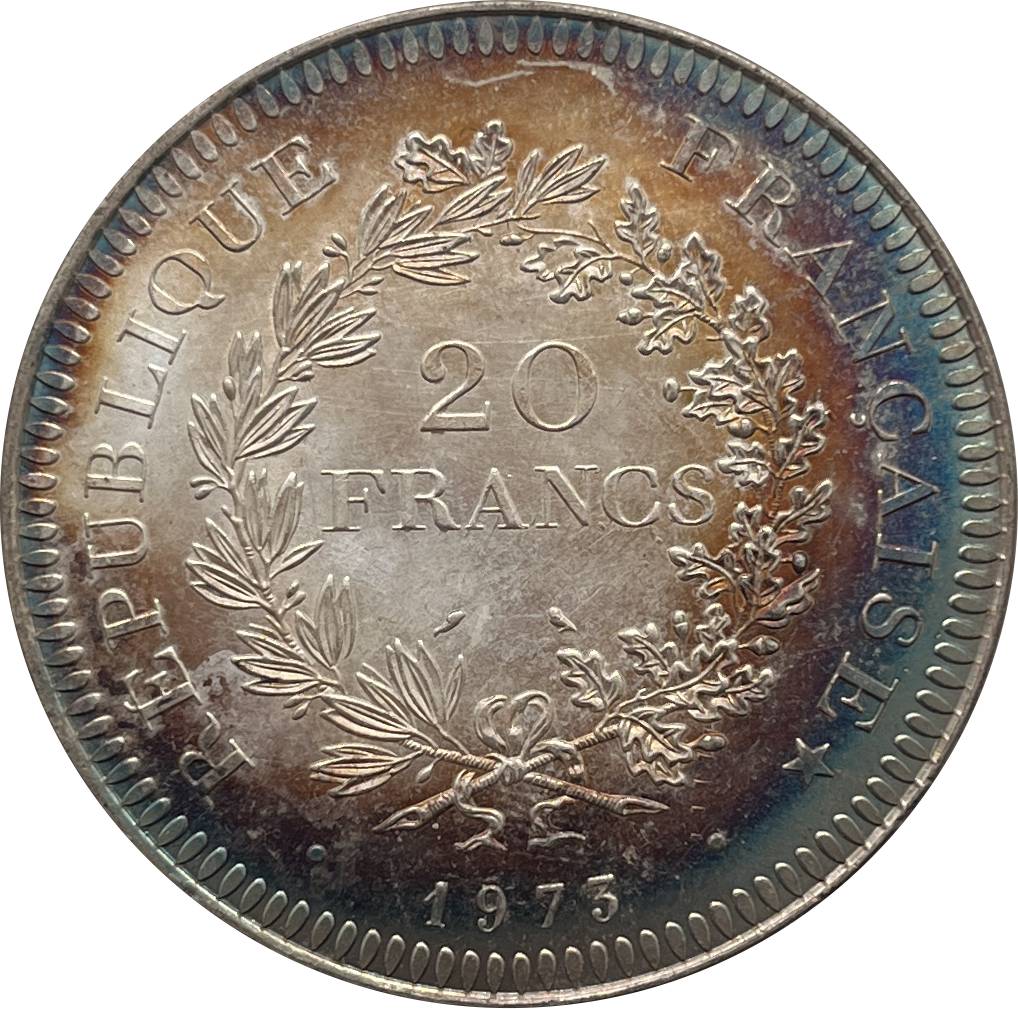 France 1973 20 Francs French Hercule De Dupre Silver Plated Replica Coin Commemorative Medal,Historical Collectible Art Craft For Enthusiasts