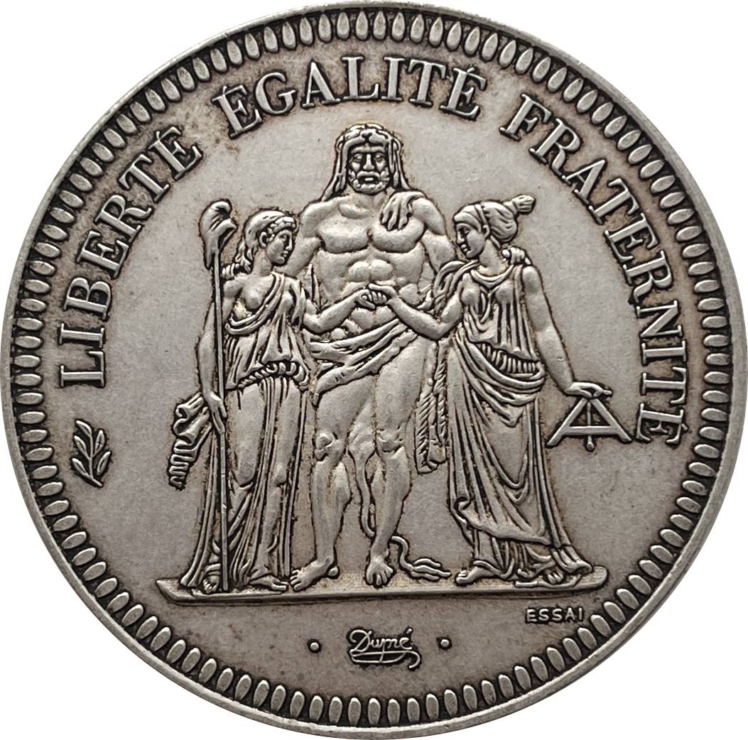 France 1973 20 Francs French Hercule De Dupre Silver Plated Replica Coin Commemorative Medal,Historical Collectible Art Craft For Enthusiasts