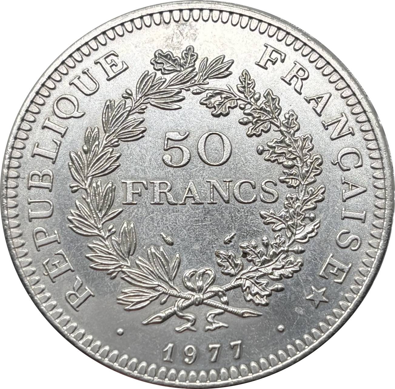 France 1974 1975 1976 1977 1978 1979 1980 50 Francs Hercule Silver Plated Replica Coin Commemorative Medal,Historical Collectible Art Craft For Enthusiasts