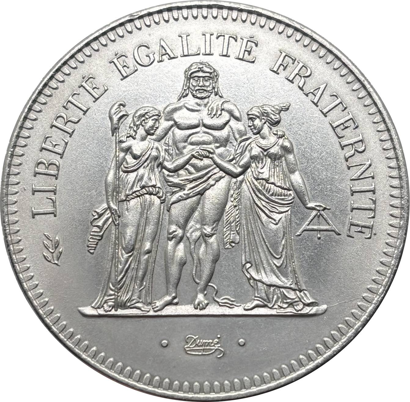 France 1974 1975 1976 1977 1978 1979 1980 50 Francs Hercule Silver Plated Replica Coin Commemorative Medal,Historical Collectible Art Craft For Enthusiasts
