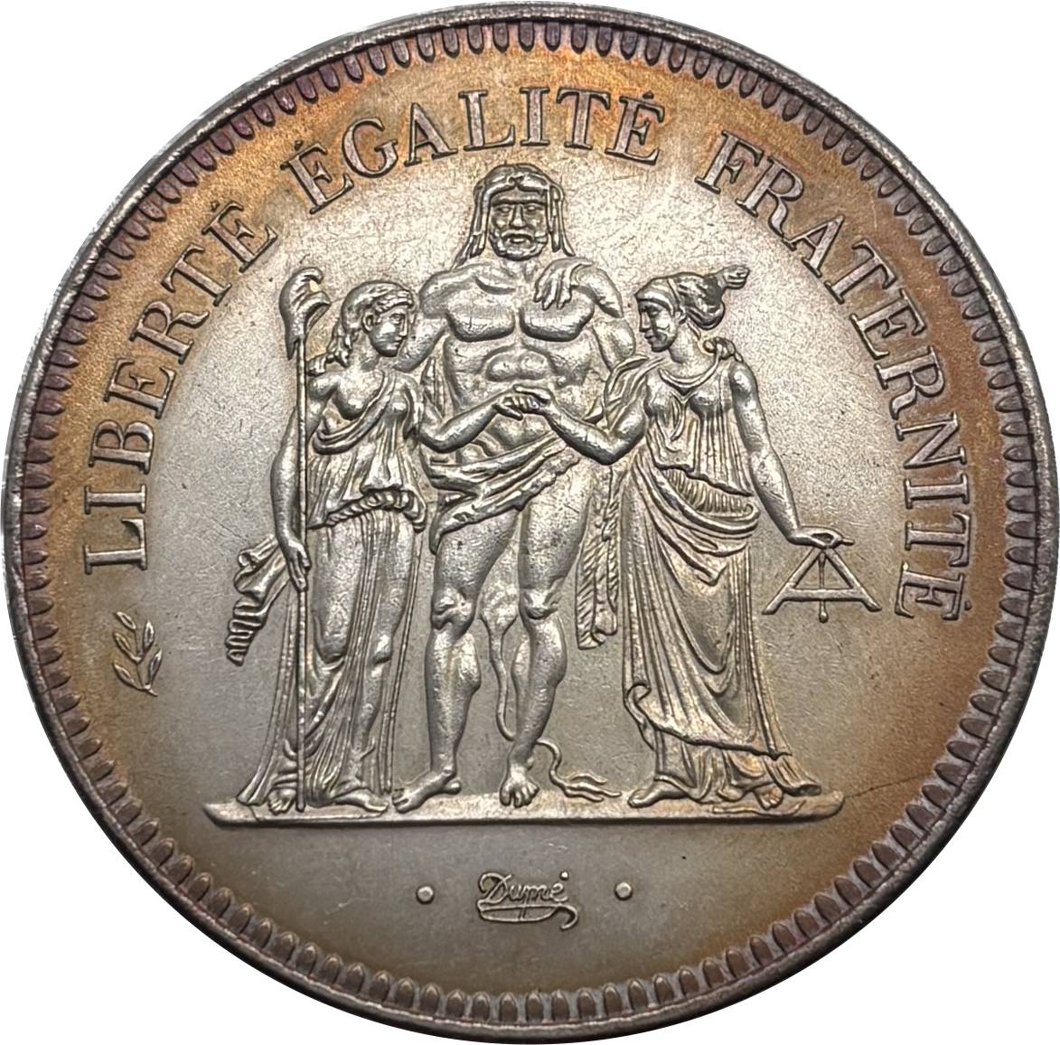 France 1974 1975 1976 1977 1978 1979 1980 50 Francs Hercule Silver Plated Replica Coin Commemorative Medal,Historical Collectible Art Craft For Enthusiasts