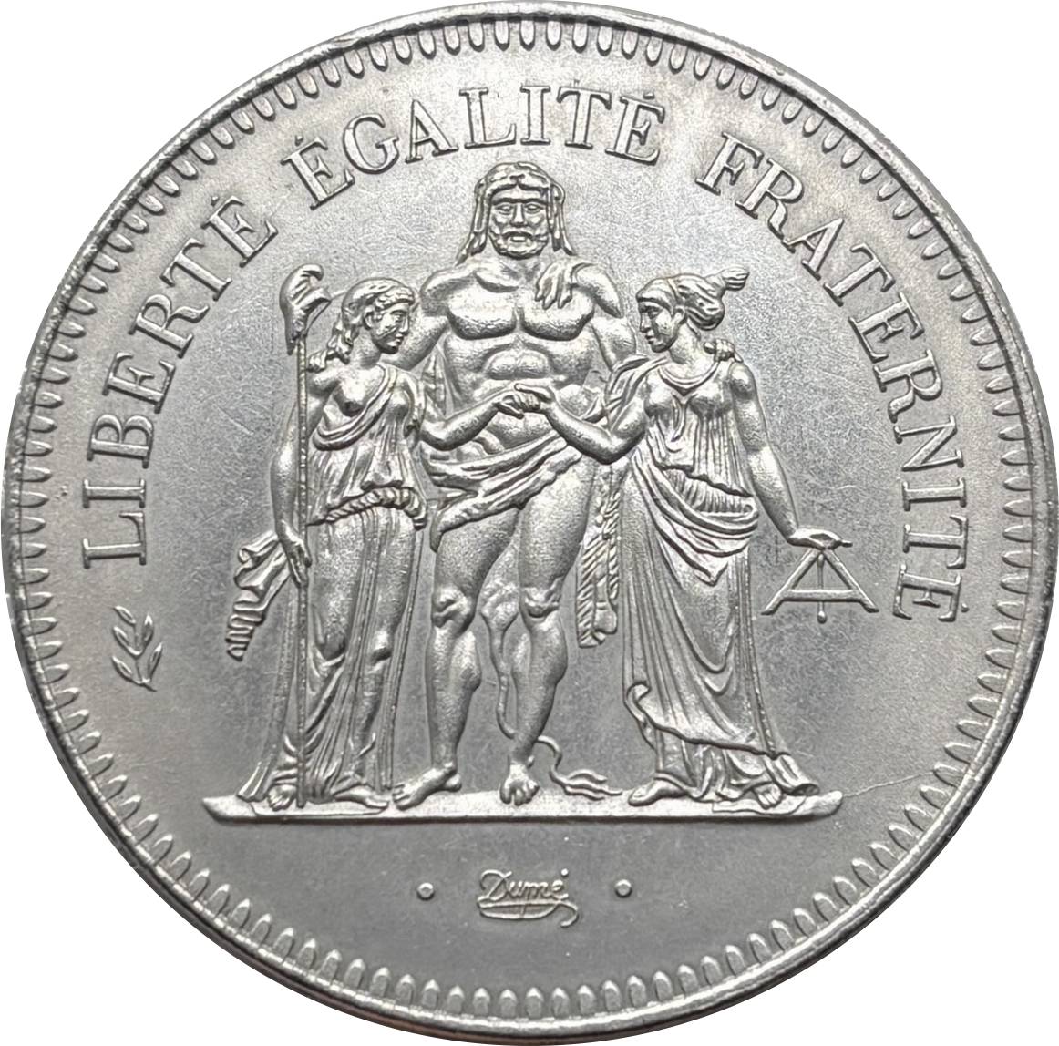 France 1974 1975 1976 1977 1978 1979 1980 50 Francs Hercule Silver Plated Replica Coin Commemorative Medal,Historical Collectible Art Craft For Enthusiasts