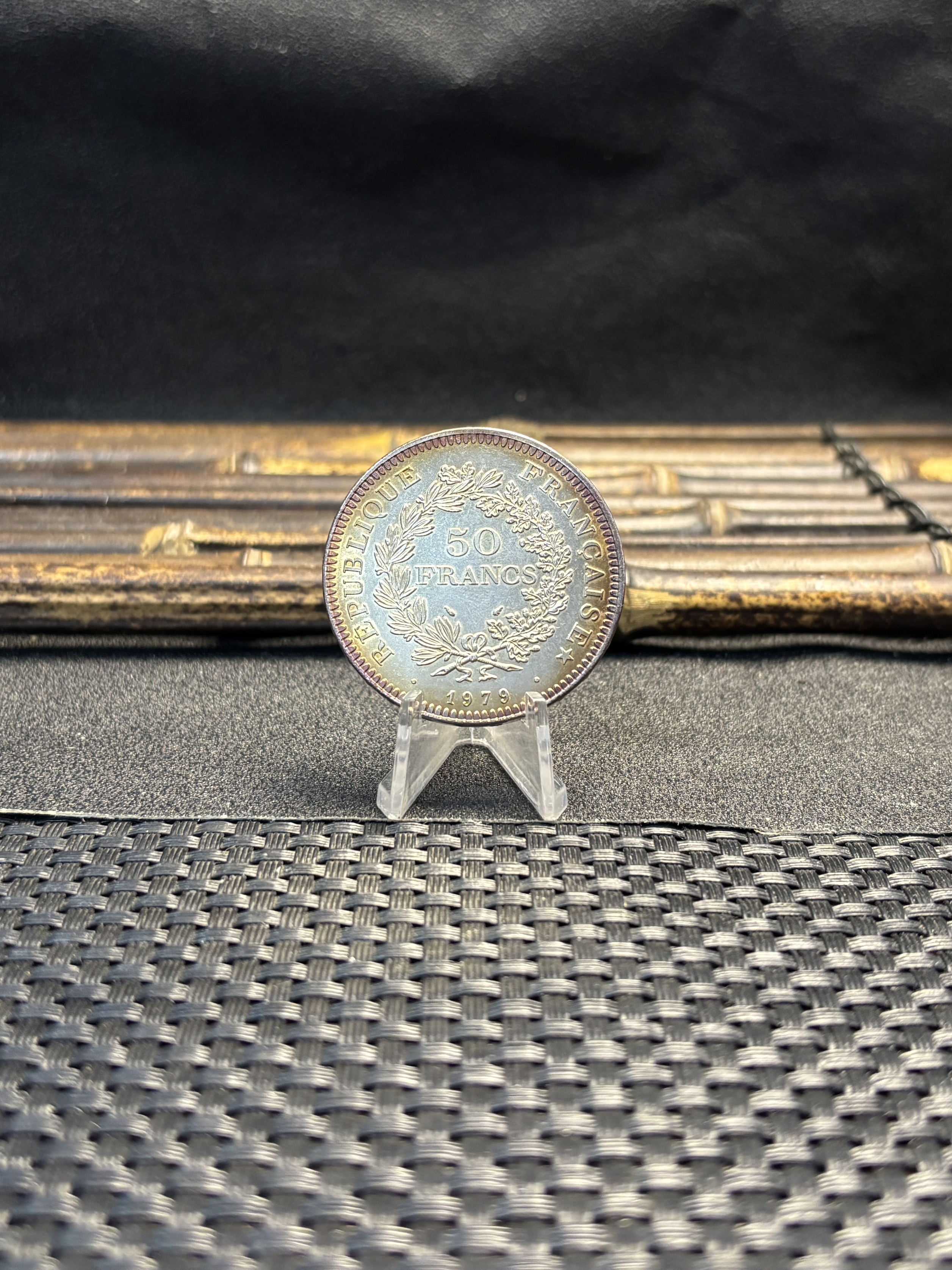 France 1974 1975 1976 1977 1978 1979 1980 50 Francs Hercule Silver Plated Replica Coin Commemorative Medal,Historical Collectible Art Craft For Enthusiasts