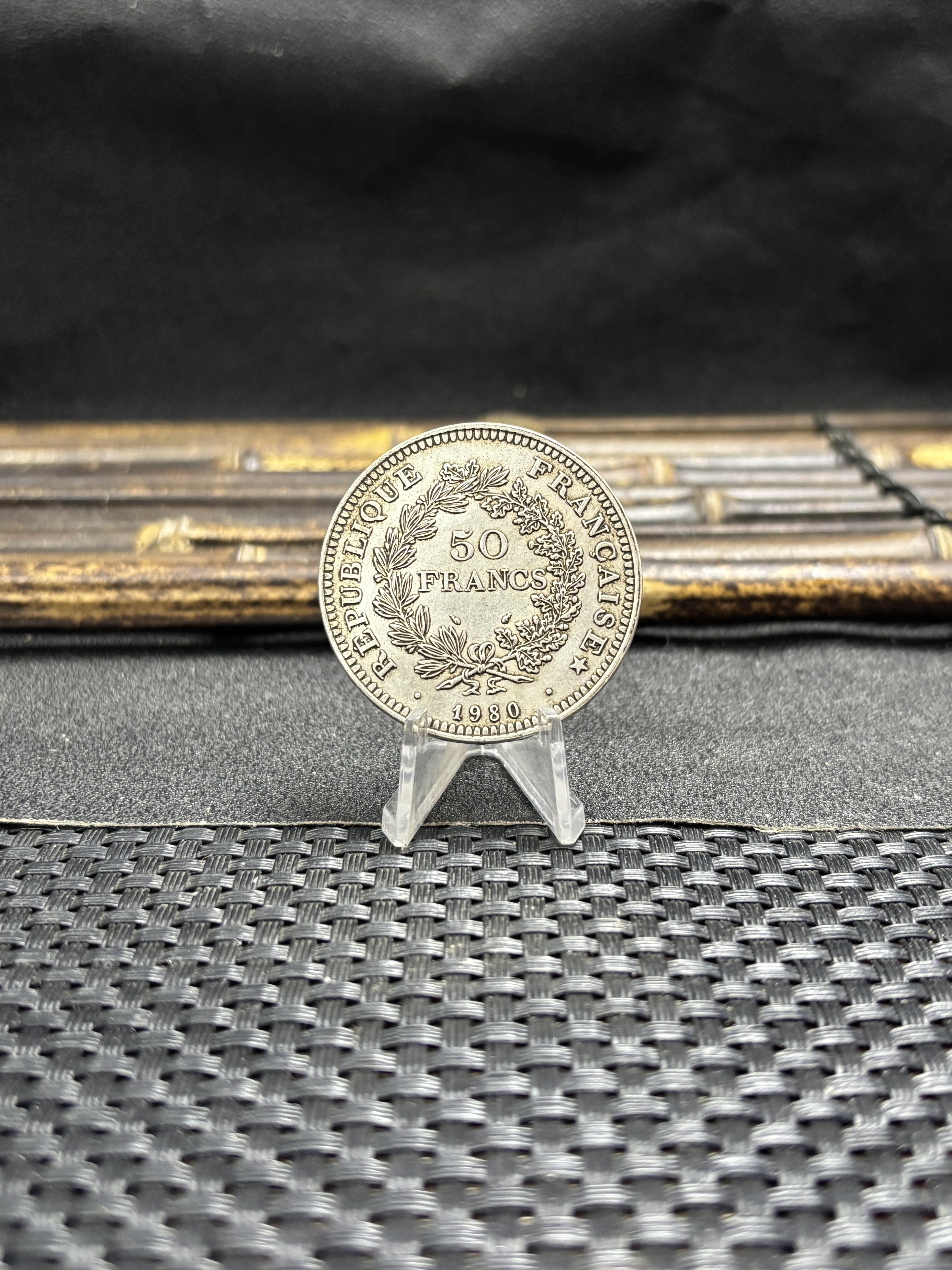 France 1974 1975 1976 1977 1978 1979 1980 50 Francs Hercule Silver Plated Replica Coin Commemorative Medal,Historical Collectible Art Craft For Enthusiasts