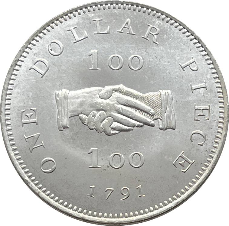 British Colony Sierra Leone Company 1791 One Dollar Africa 100 Silver Plated Replica Coin Commemorative Medal,Historical Collectible Art Craft For Enthusiasts