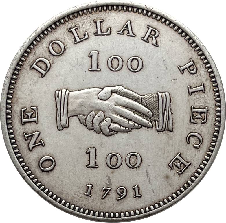British Colony Sierra Leone Company 1791 One Dollar Africa 100 Silver Plated Replica Coin Commemorative Medal,Historical Collectible Art Craft For Enthusiasts