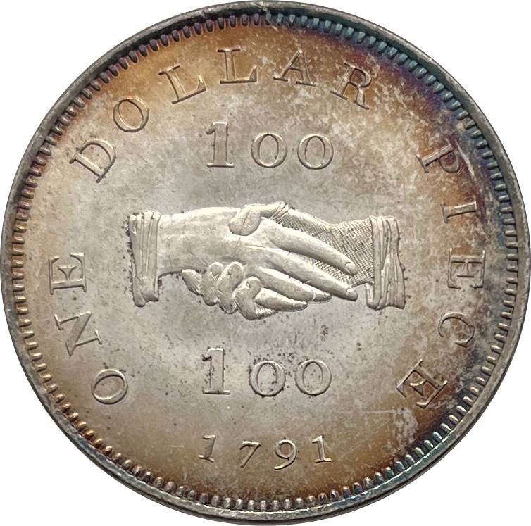 British Colony Sierra Leone Company 1791 One Dollar Africa 100 Silver Plated Replica Coin Commemorative Medal,Historical Collectible Art Craft For Enthusiasts