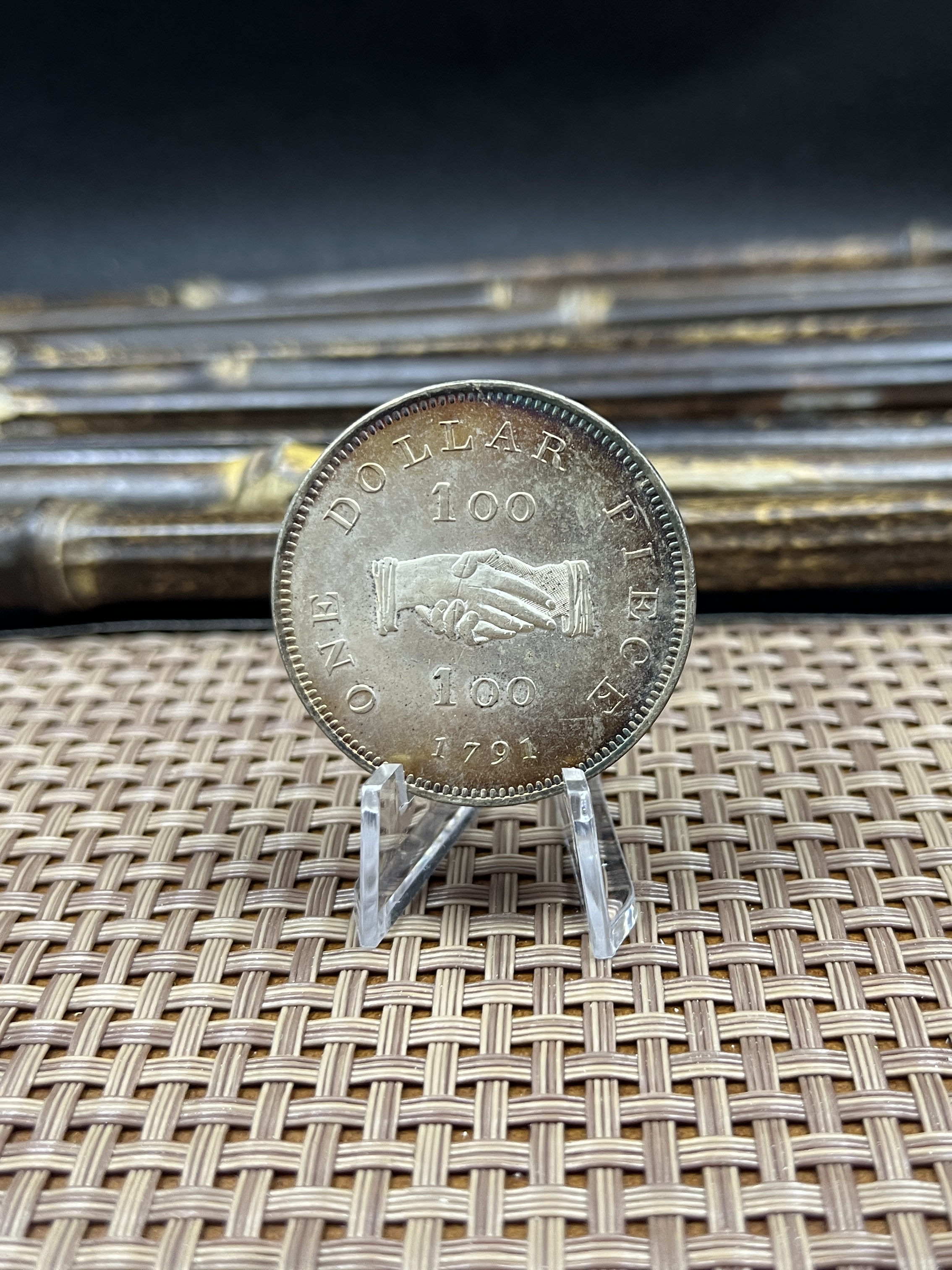 British Colony Sierra Leone Company 1791 One Dollar Africa 100 Silver Plated Replica Coin Commemorative Medal,Historical Collectible Art Craft For Enthusiasts