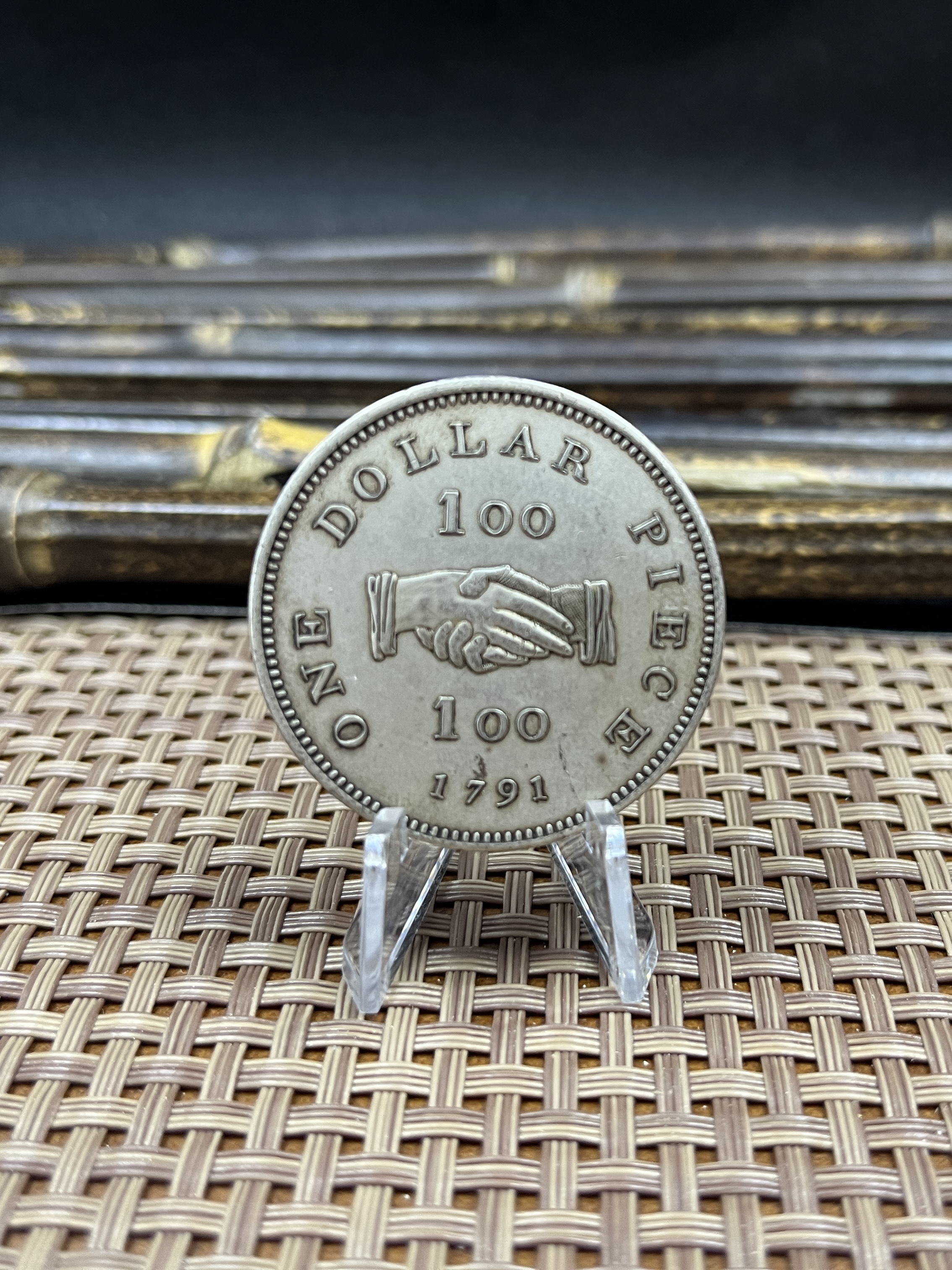 British Colony Sierra Leone Company 1791 One Dollar Africa 100 Silver Plated Replica Coin Commemorative Medal,Historical Collectible Art Craft For Enthusiasts