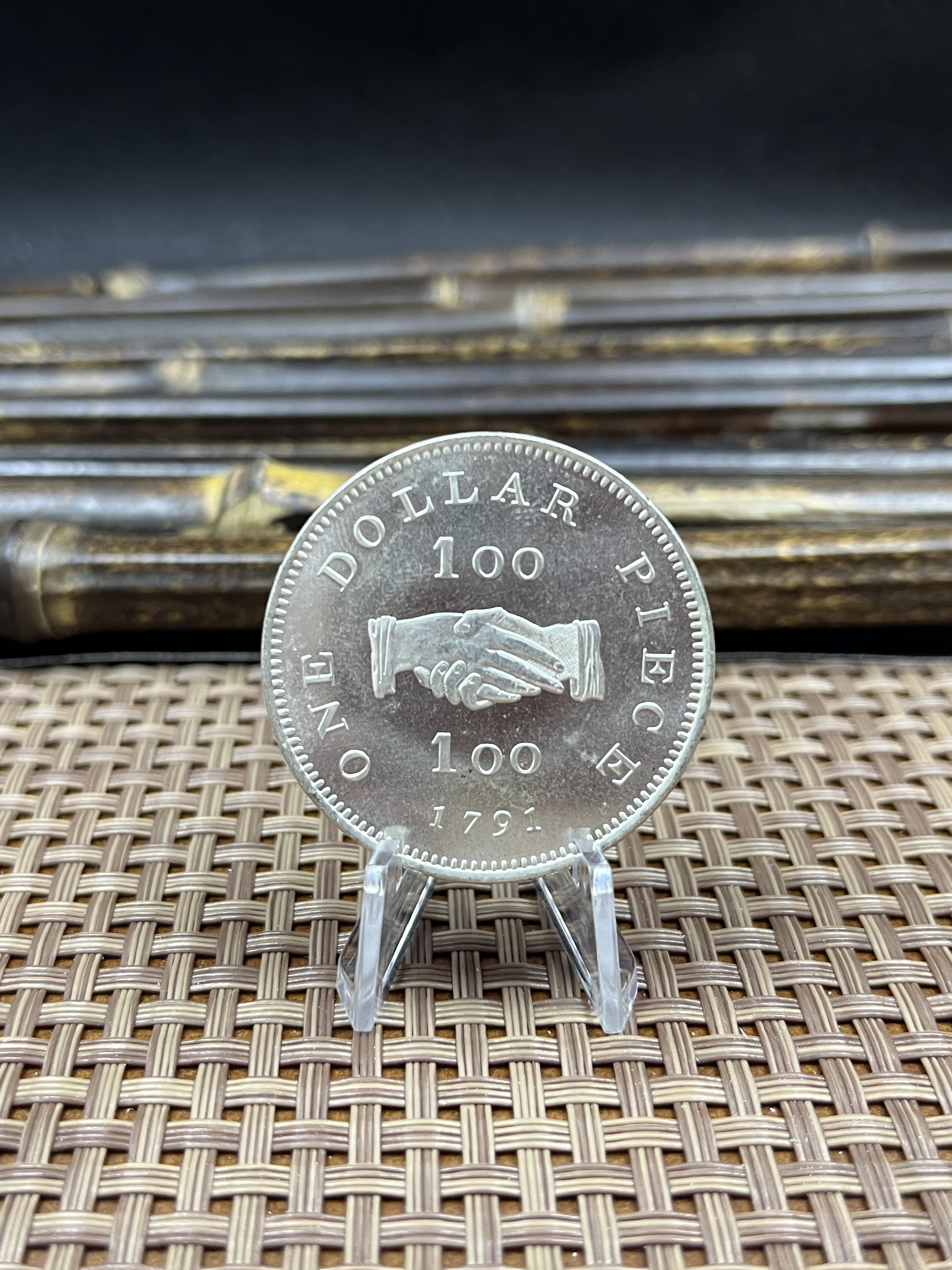 British Colony Sierra Leone Company 1791 One Dollar Africa 100 Silver Plated Replica Coin Commemorative Medal,Historical Collectible Art Craft For Enthusiasts