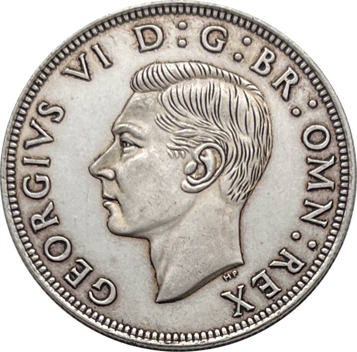 United Kingdom 1937 1/2 Half Crown King George VI Pattern Silver Plated Replica Coin Commemorative Medal,Historical Collectible Art Craft For Enthusiasts