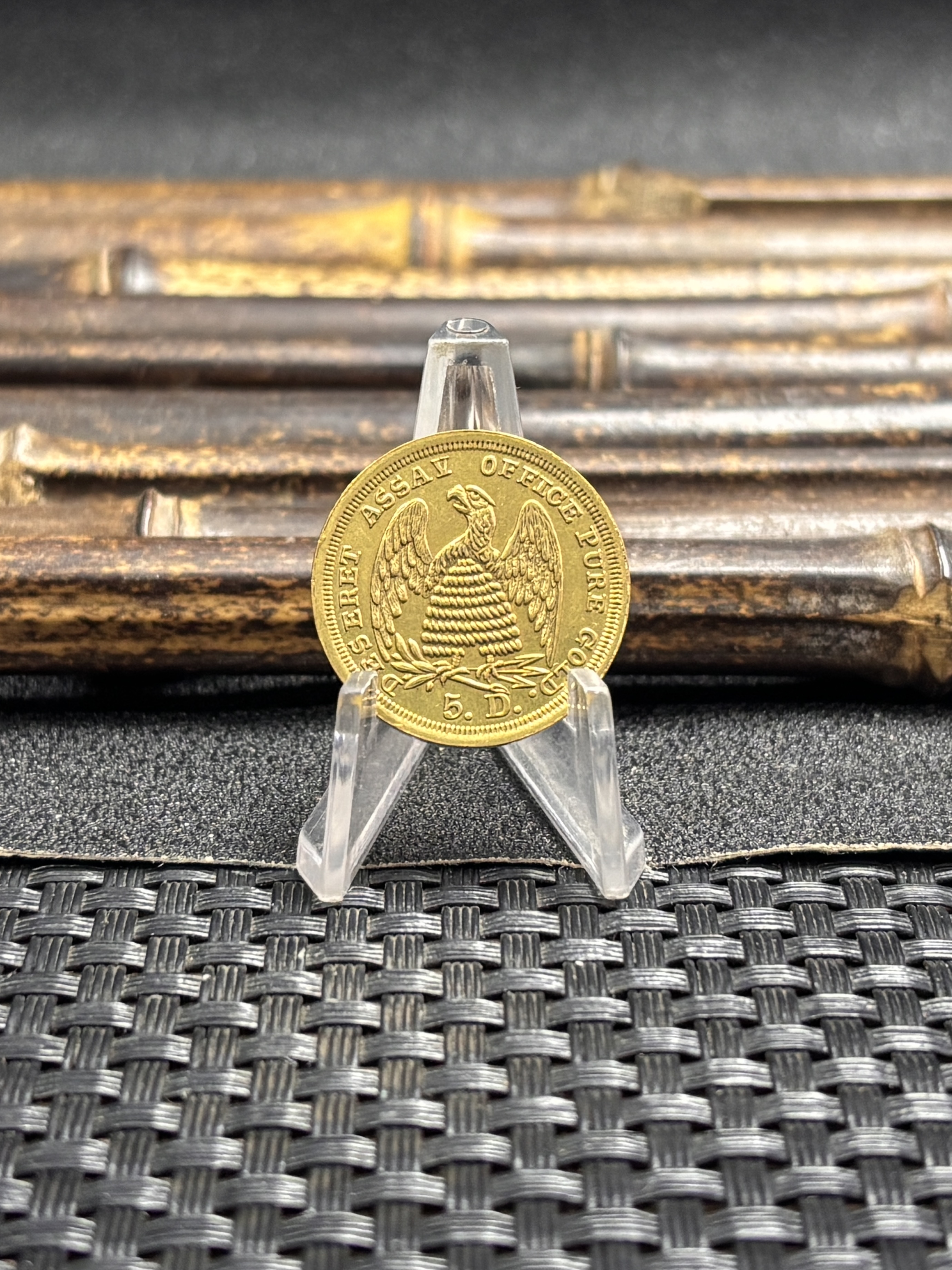 United States 5 Dollars Lion Beehive Mormon 1860 US Gold Coin Brass Metal Replica Coin Commemorative Medal,Historical Collectible Art Craft For Enthusiasts