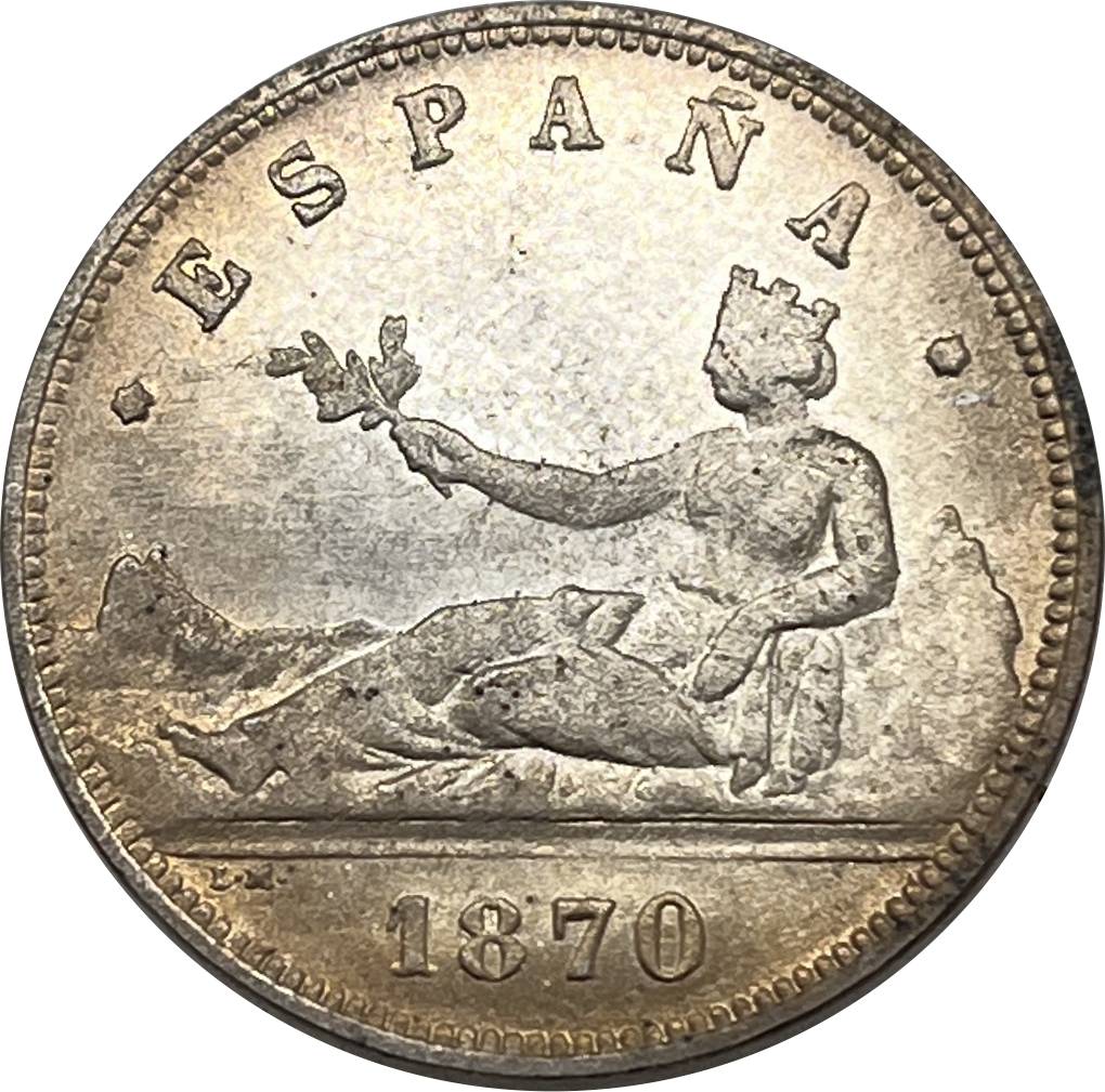Spain 1870 2 Pesetas 100 Piezas Espana Kilogramo Silver Plated Replica Coin Commemorative Medal,Historical Collectible Art Craft For Enthusiasts