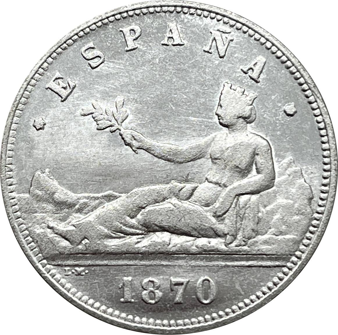 Spain 1870 2 Pesetas 100 Piezas Espana Kilogramo Silver Plated Replica Coin Commemorative Medal,Historical Collectible Art Craft For Enthusiasts