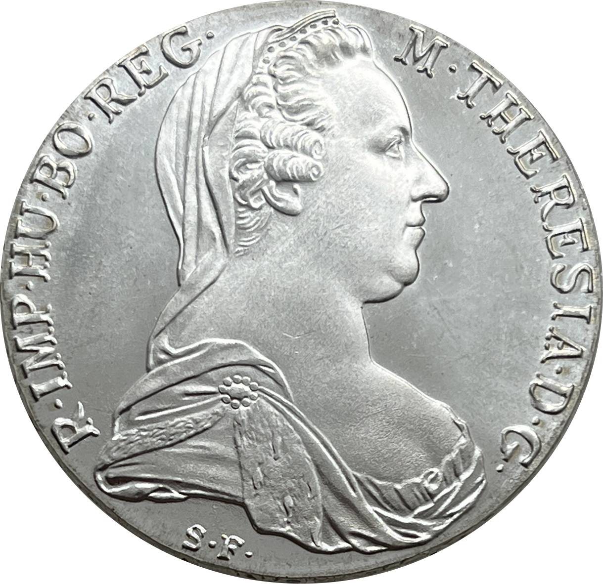 Austria Habsburg 1780 SF 1 One Thaler Maria Theresia Silver Plated Metal Replica Coin Commemorative Medal,Historical Collectible Art Craft For Enthusiasts