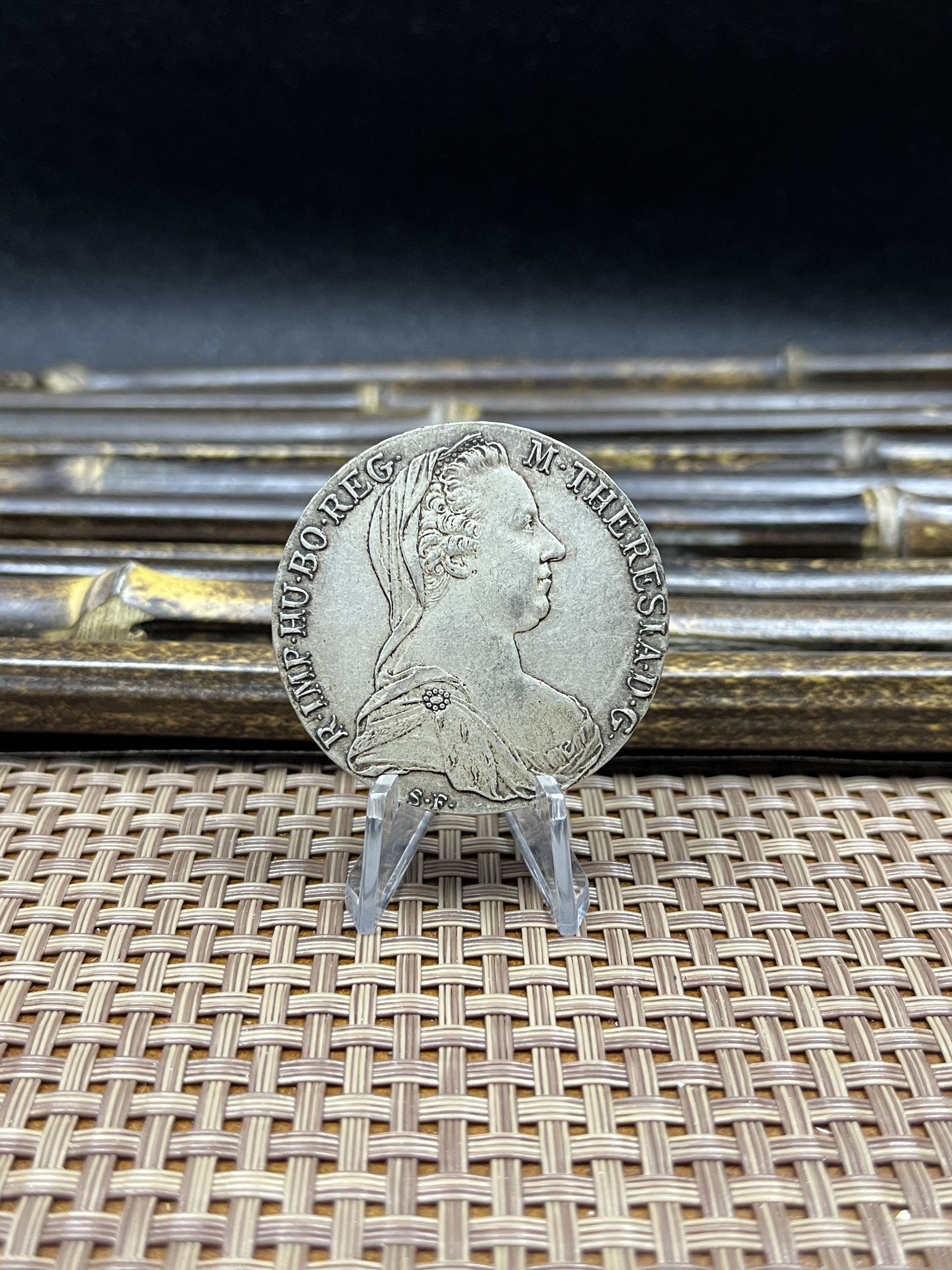 Austria Habsburg 1780 SF 1 One Thaler Maria Theresia Silver Plated Metal Replica Coin Commemorative Medal,Historical Collectible Art Craft For Enthusiasts