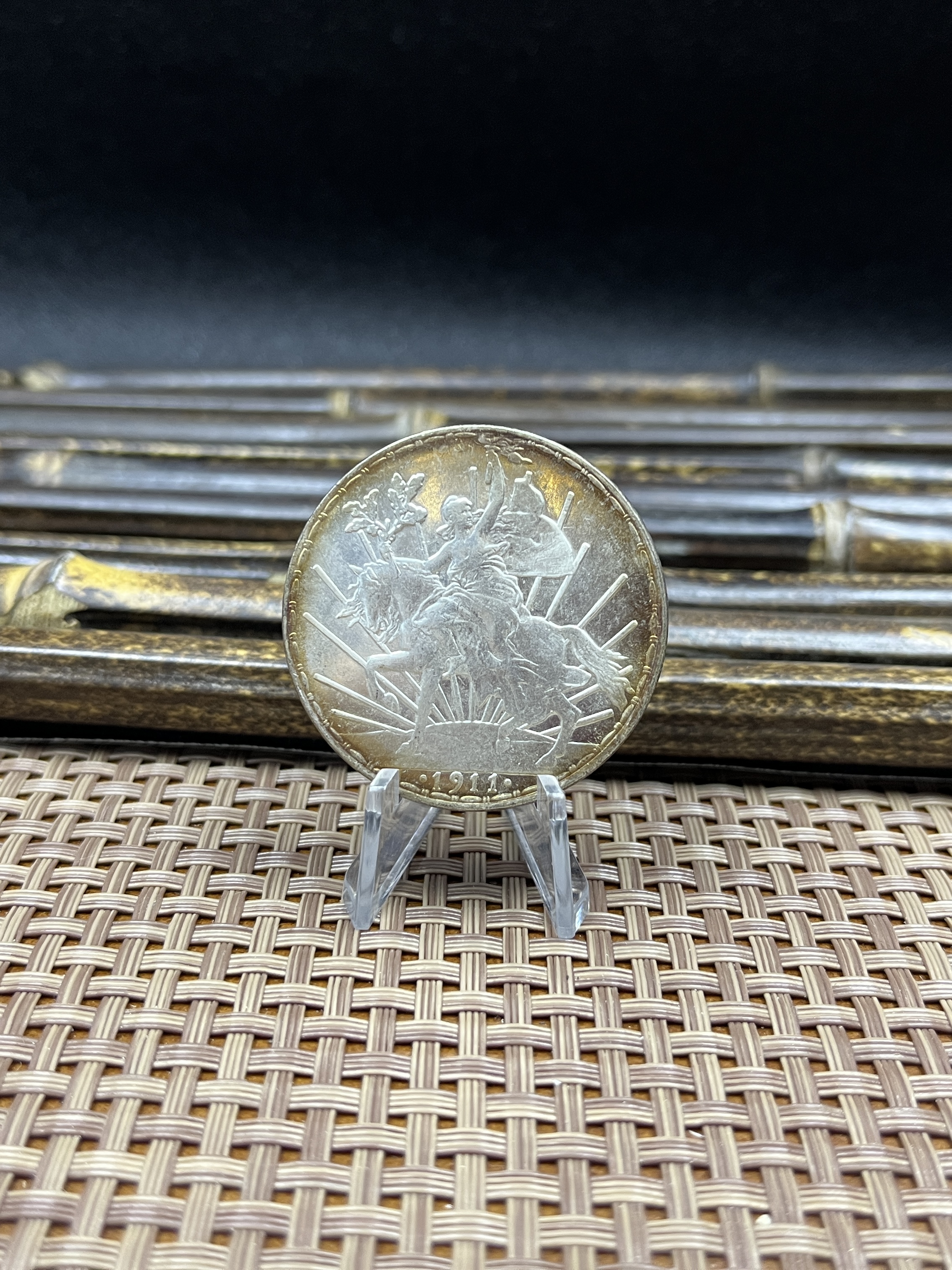 Mexico UN 1 Peso Caballito 1911 100th Anniversary Republic Independence Silver Plated Replica Coin Commemorative Medal,Historical Collectible Art Craft For Enthusiasts