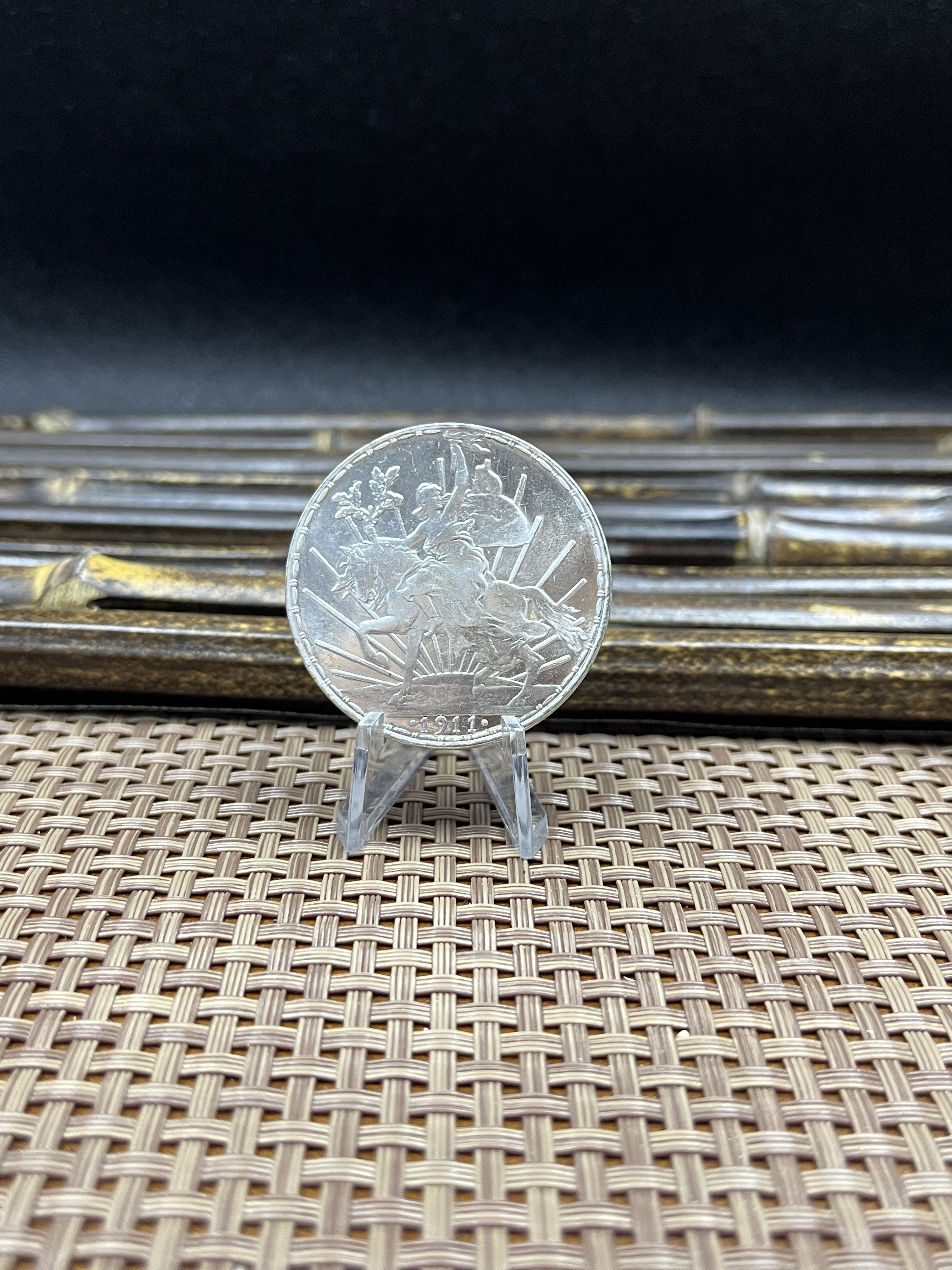Mexico UN 1 Peso Caballito 1911 100th Anniversary Republic Independence Silver Plated Replica Coin Commemorative Medal,Historical Collectible Art Craft For Enthusiasts